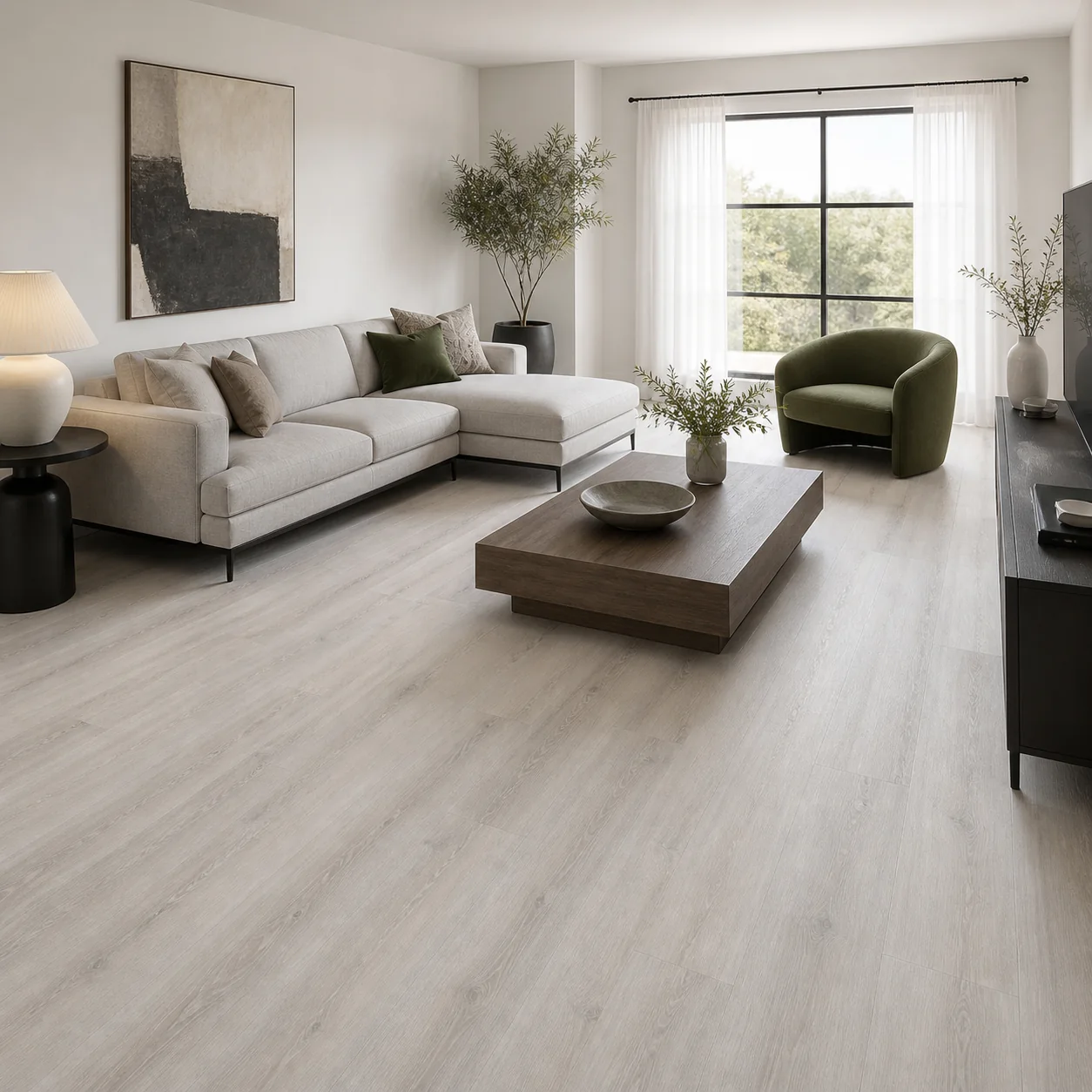 Ash Gray LVP flooring sample photo 2