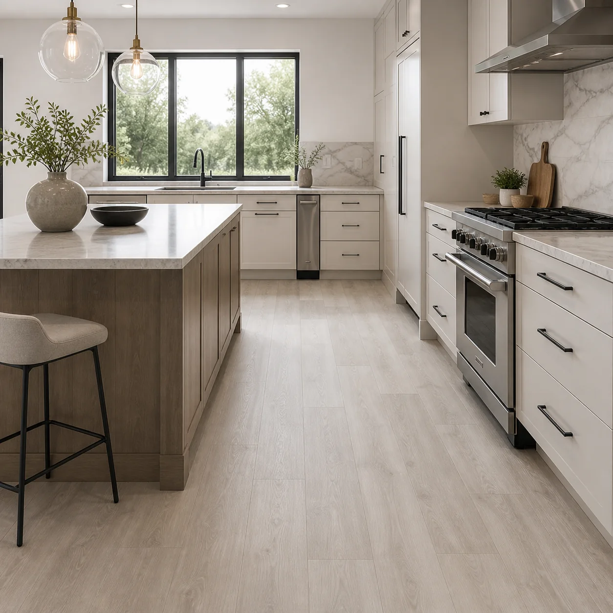Beach Gray LVP flooring sample photo 3