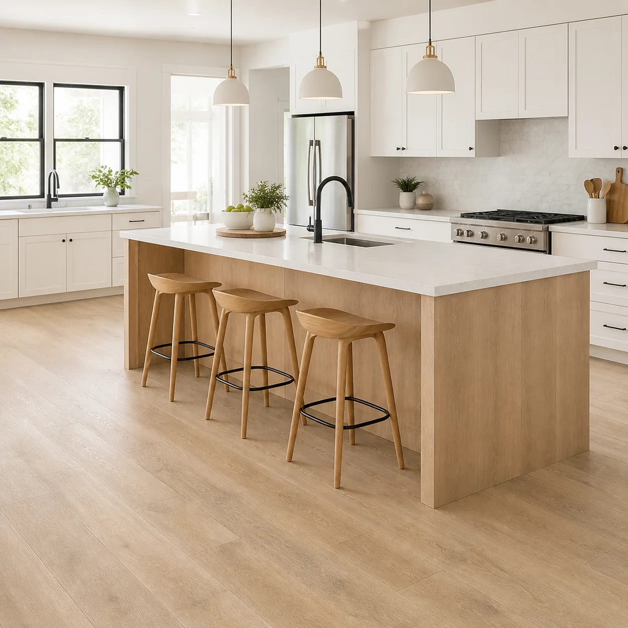 Butter Maple LVP flooring sample photo 2