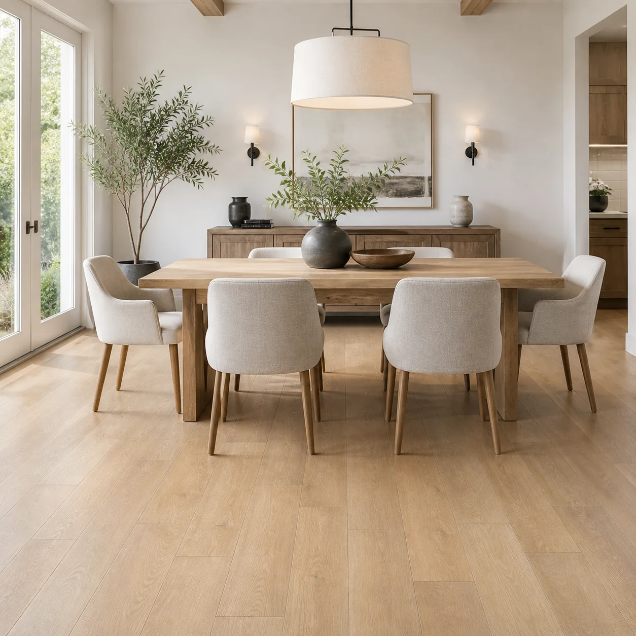 Butter Maple LVP flooring sample photo 3
