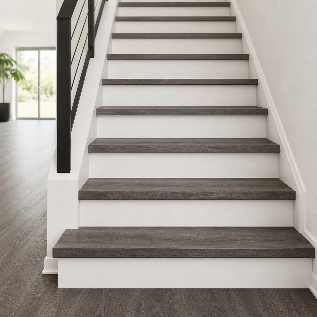 Charcoal Gray LVP flooring sample photo 8