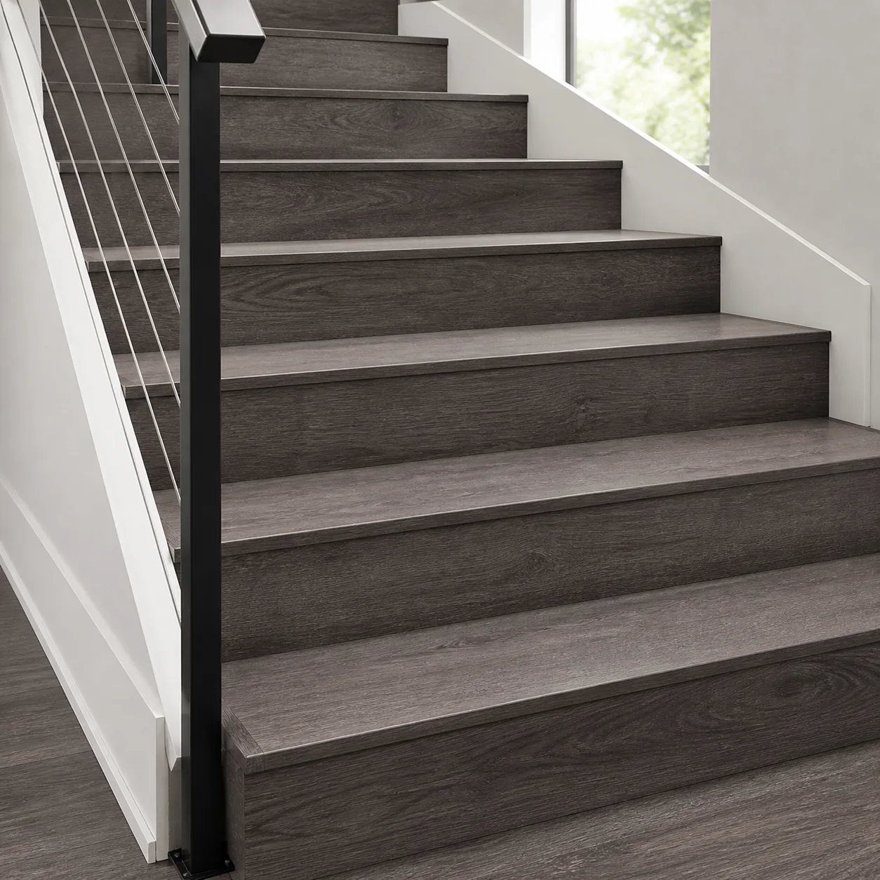 Charcoal Gray LVP flooring sample photo 10