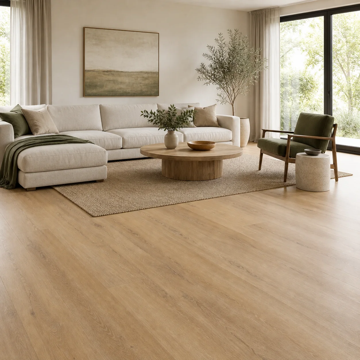 Coastal Dune LVP flooring material color sample available from FIR Flooring and Stairs