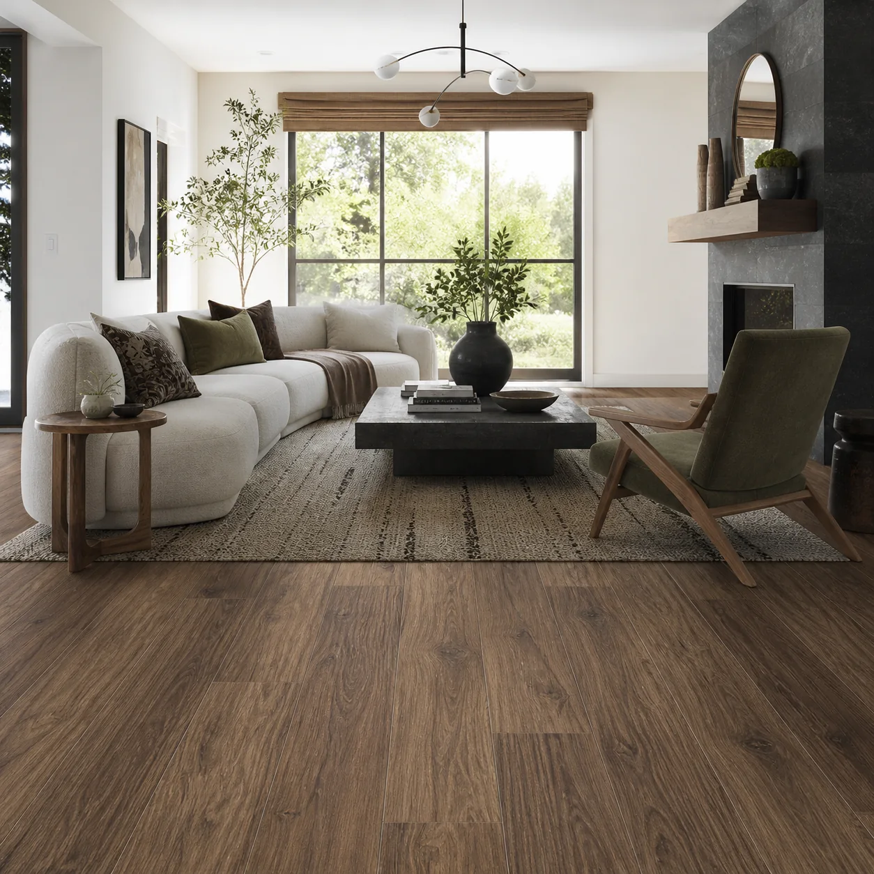 Coffee Bean LVP flooring sample photo 2