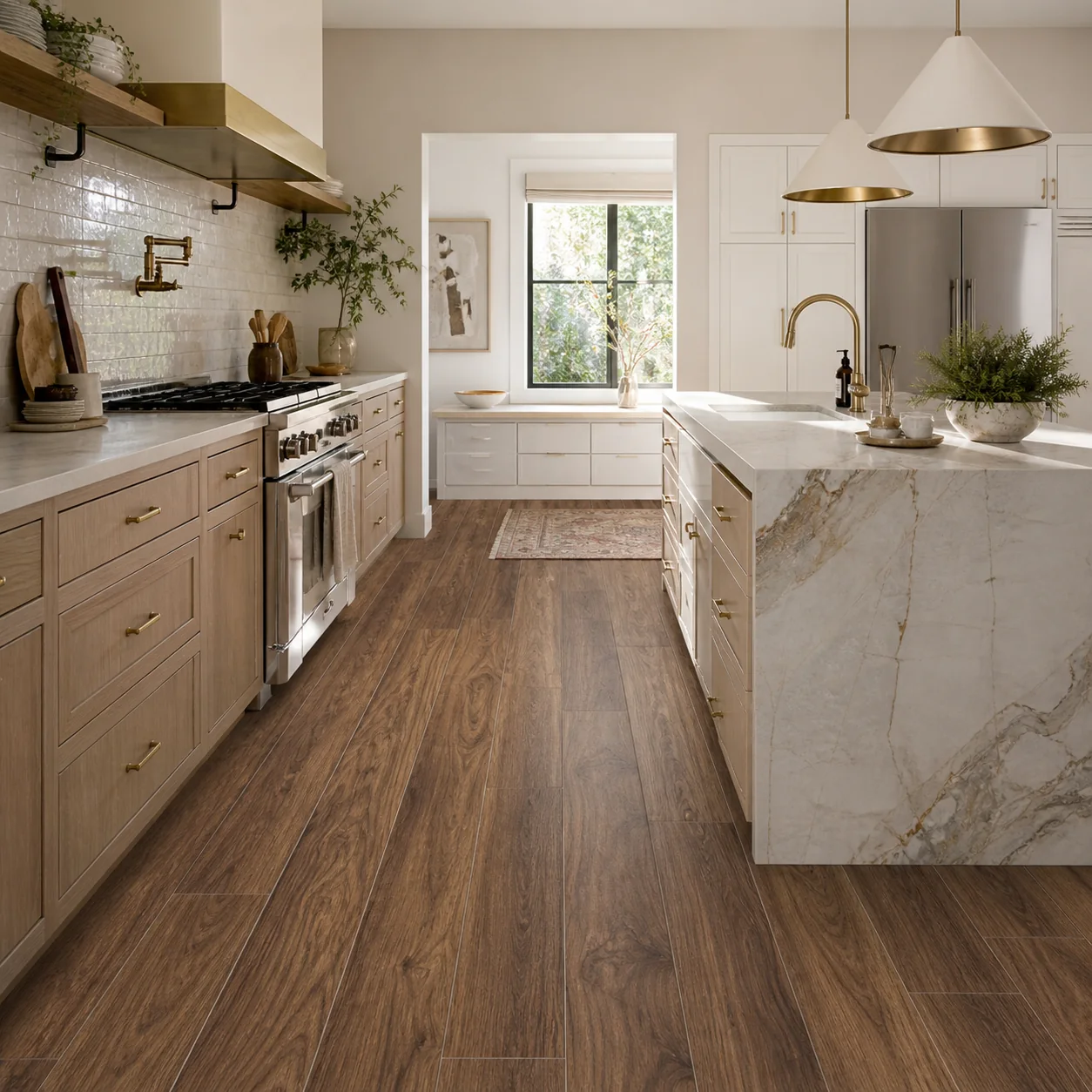 Coffee Bean LVP flooring sample photo 3