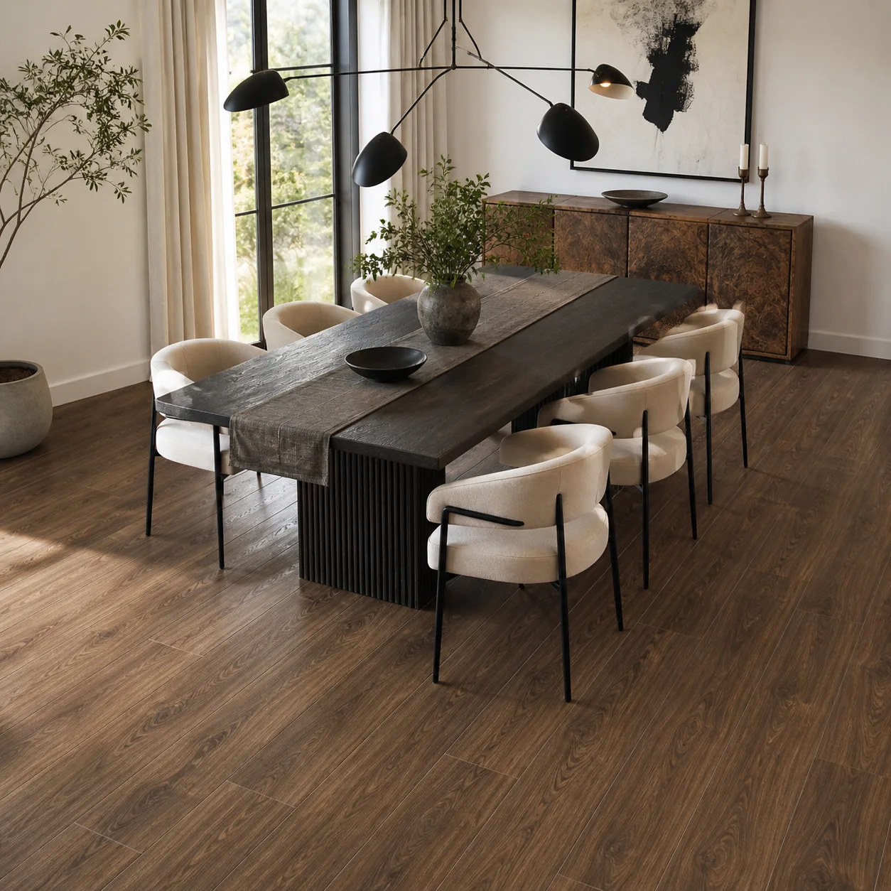 Coffee Bean LVP flooring sample photo 4