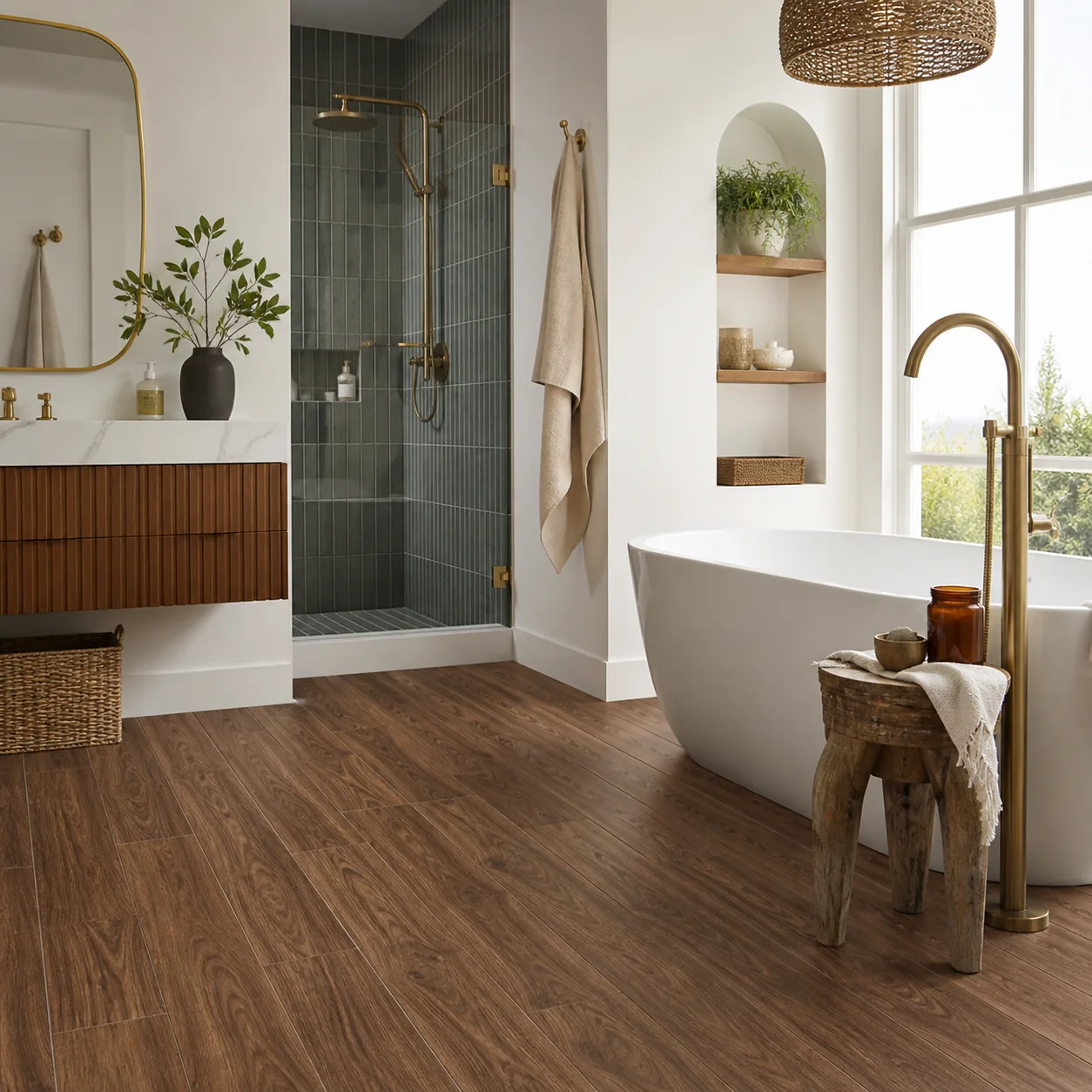 Coffee Bean LVP flooring sample photo 6
