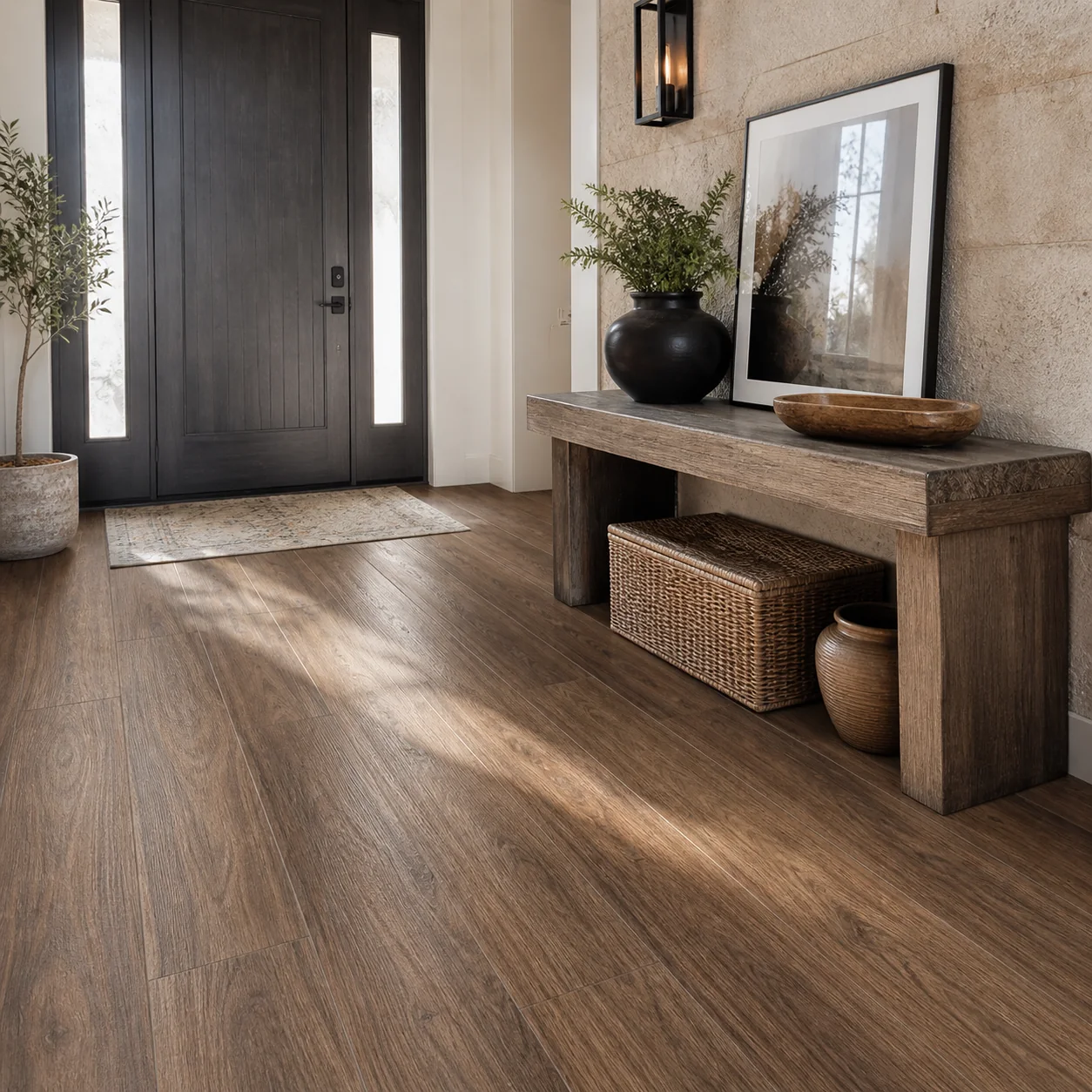 Coffee Bean LVP flooring sample photo 7