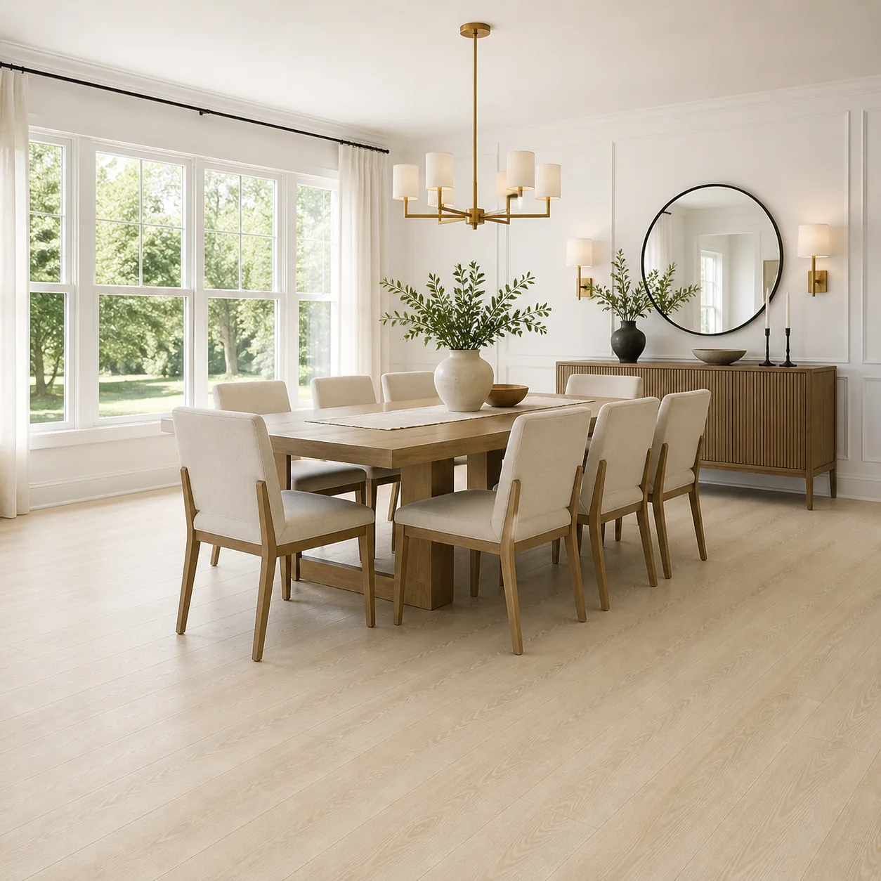Cream Maple LVP flooring sample photo 3