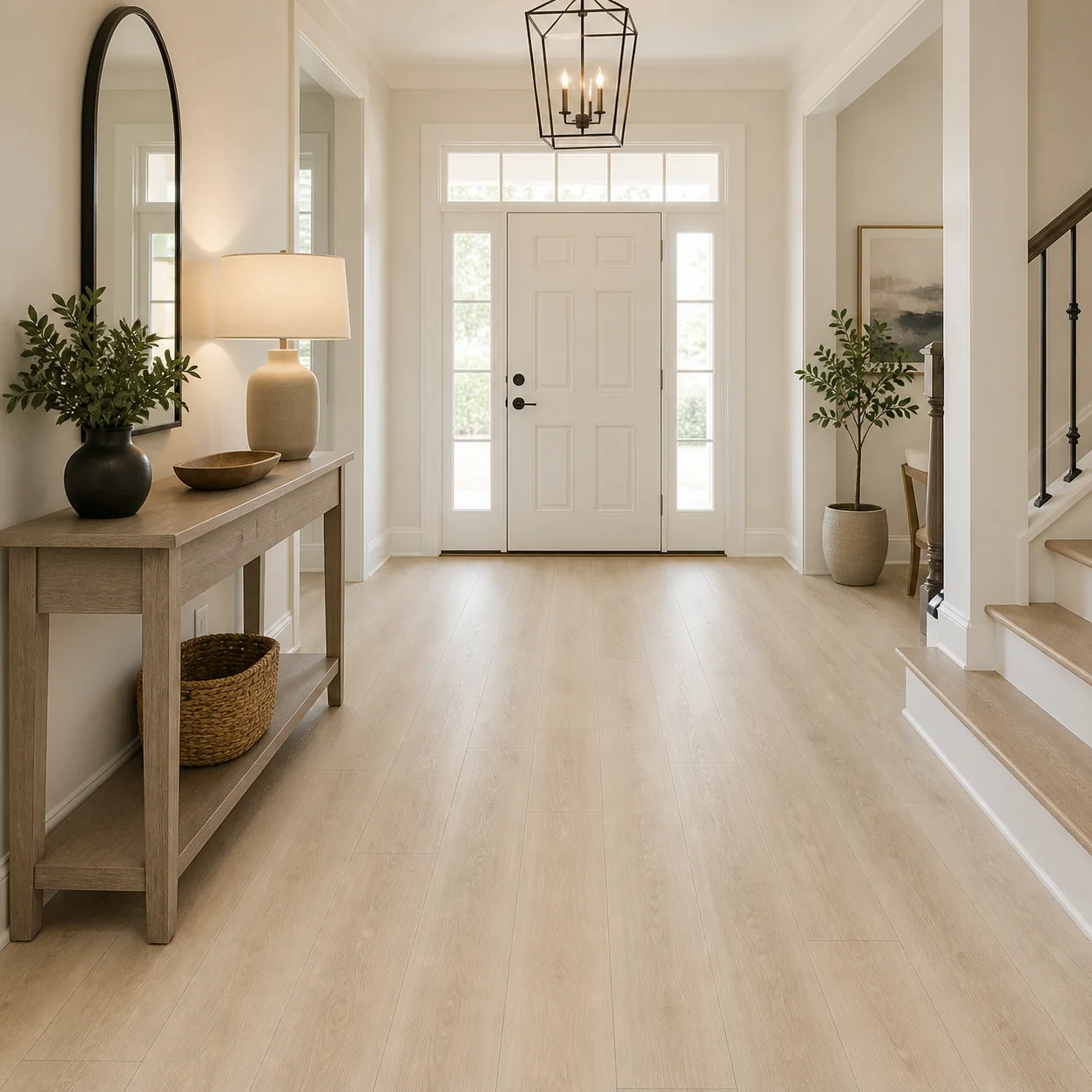 Cream Maple LVP flooring sample photo 6