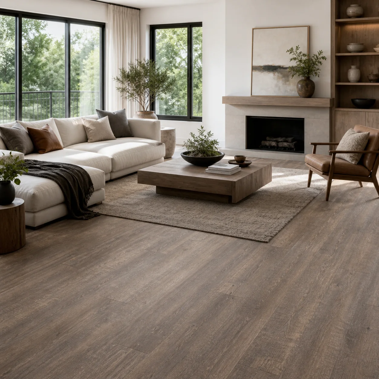 Driftwood LVP flooring sample photo 2