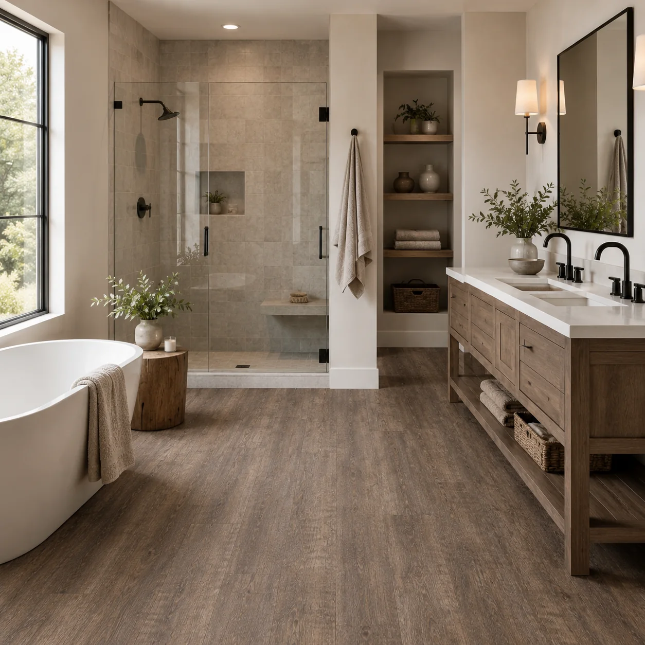 Driftwood LVP flooring sample photo 6