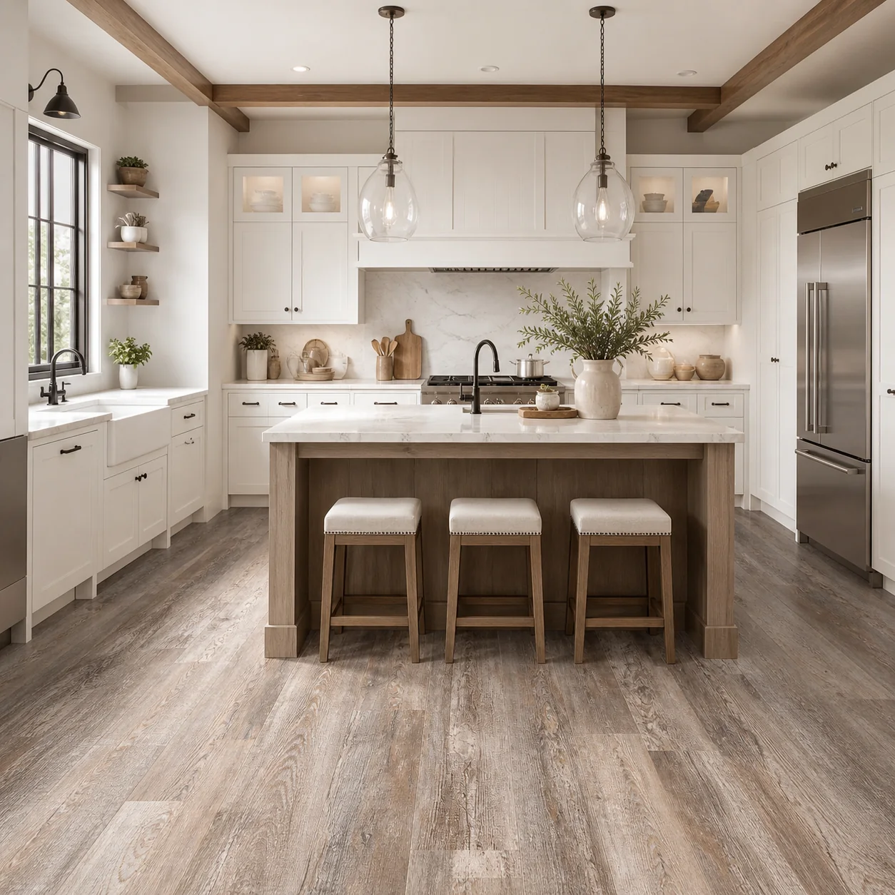 Farmhouse LVP flooring sample photo 3