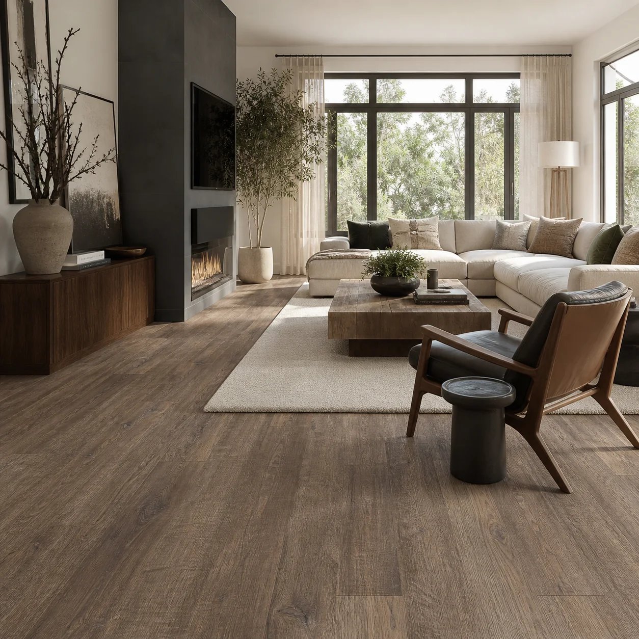 Fossil LVP flooring material color sample available from FIR Flooring and Stairs