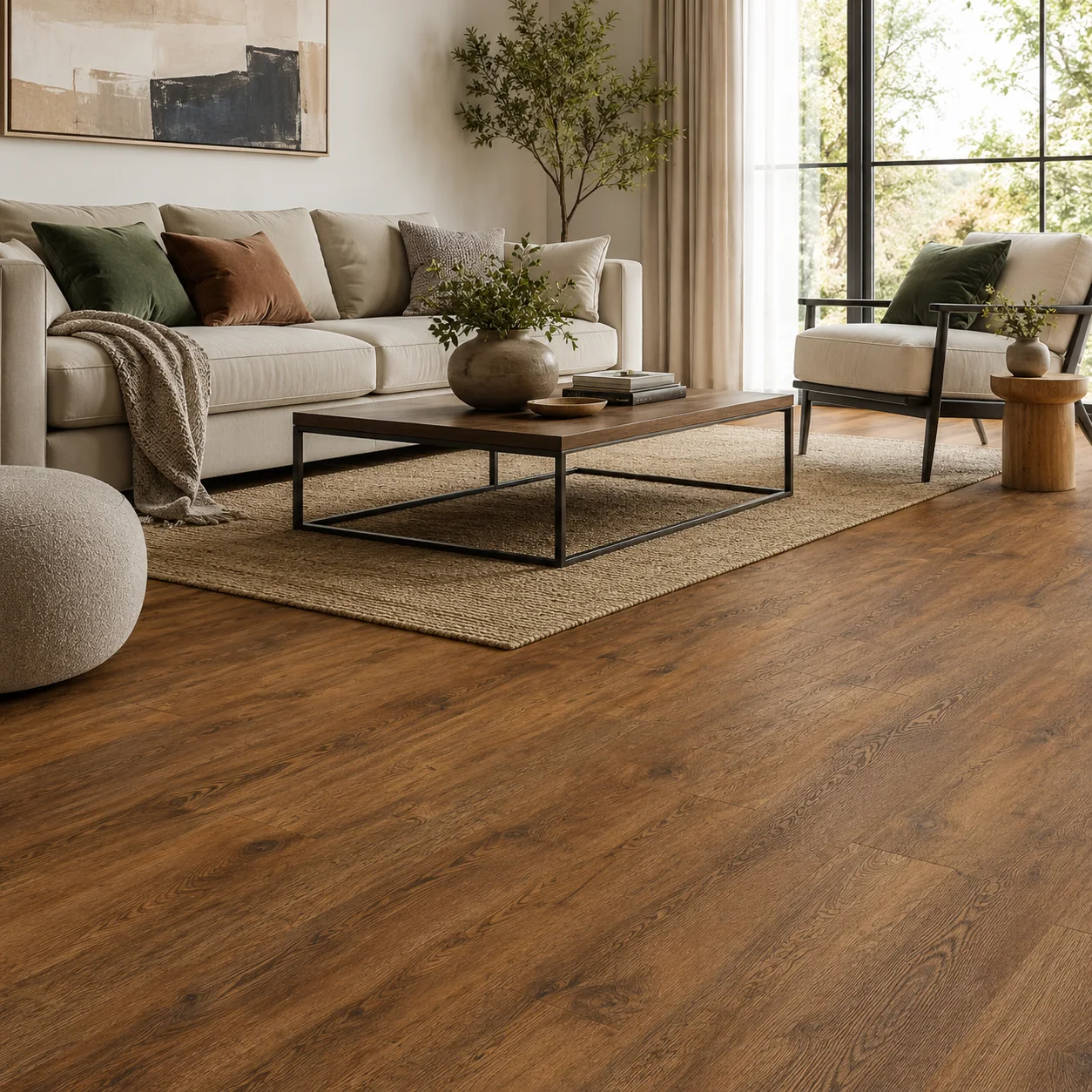 Hazelnut LVP flooring sample photo 2