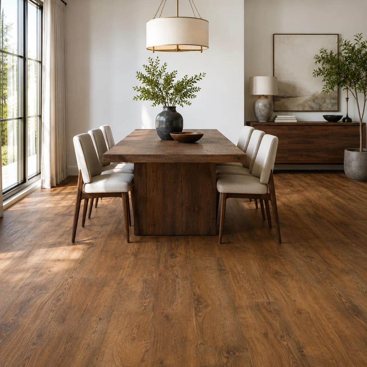 Hazelnut LVP flooring sample photo 4