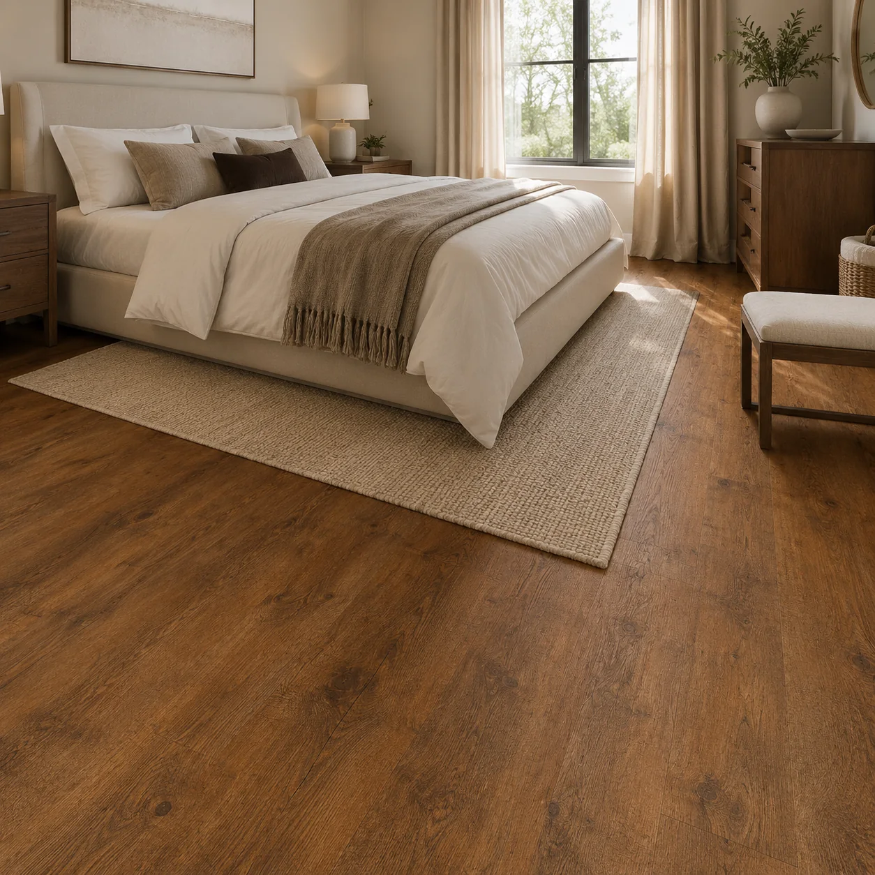 Hazelnut LVP flooring sample photo 5