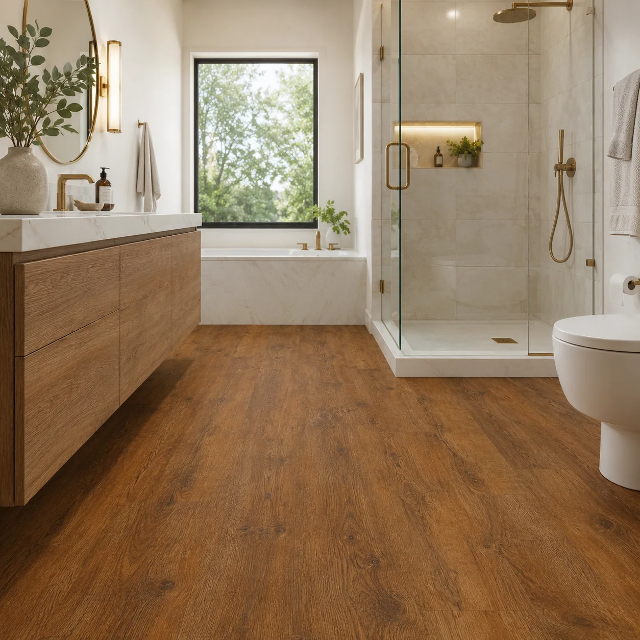 Hazelnut LVP flooring sample photo 6