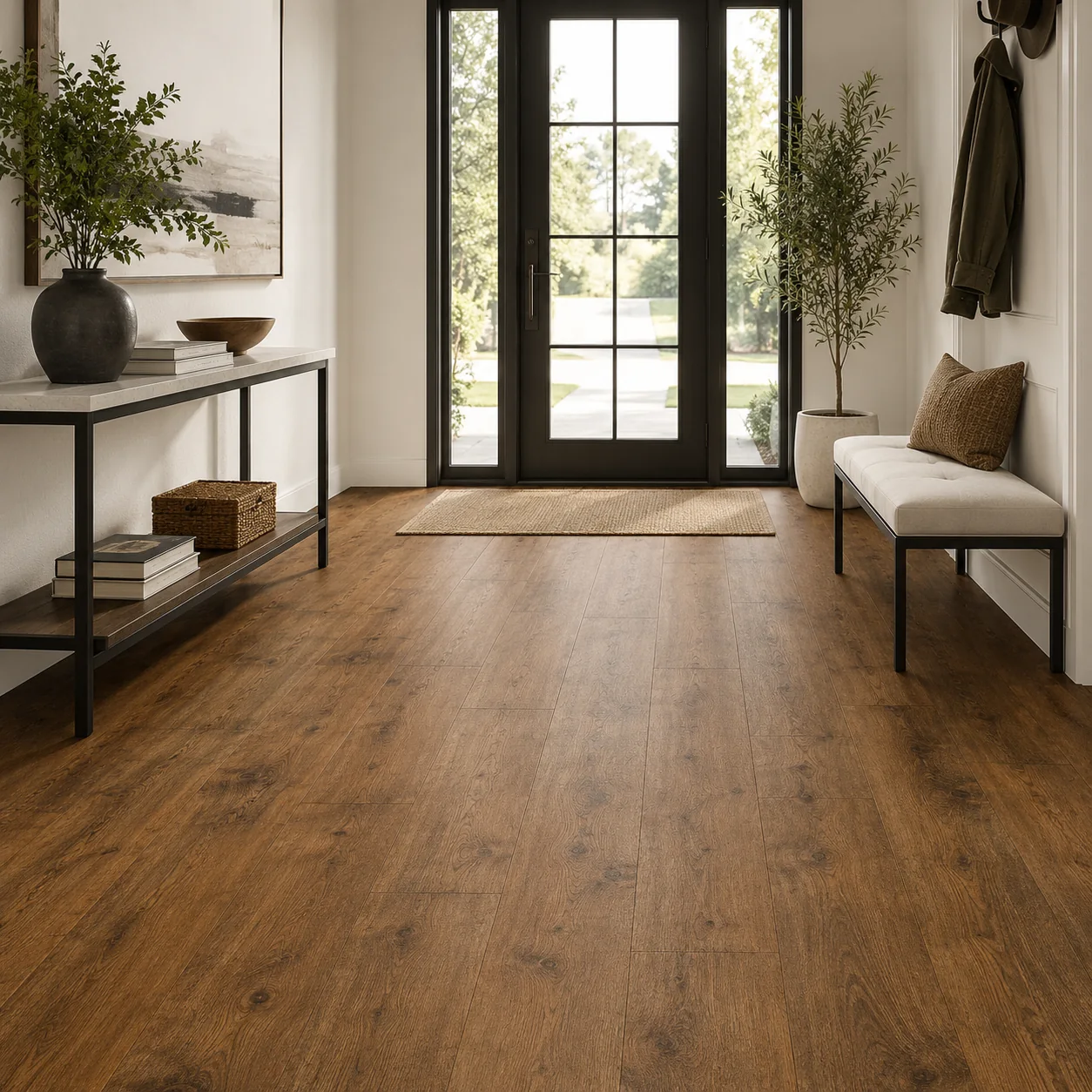 Hazelnut LVP flooring sample photo 7