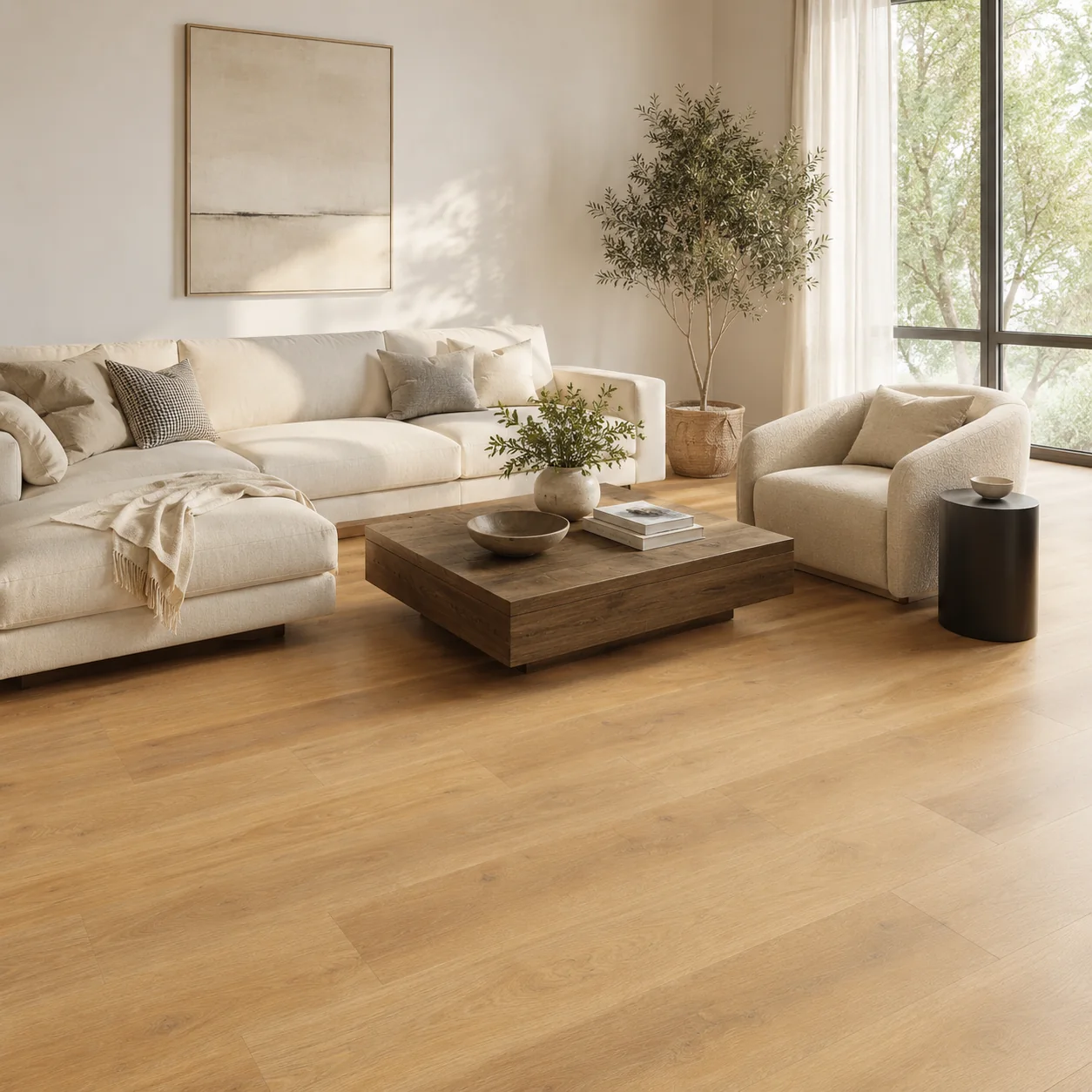 Honey LVP flooring sample photo 2