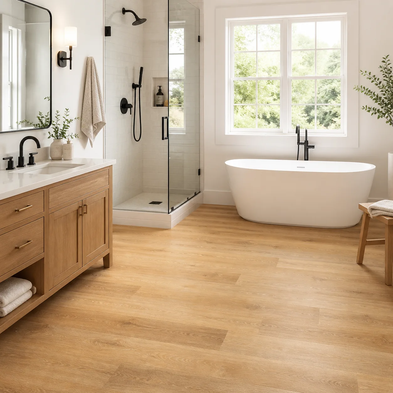 Honey LVP flooring sample photo 6