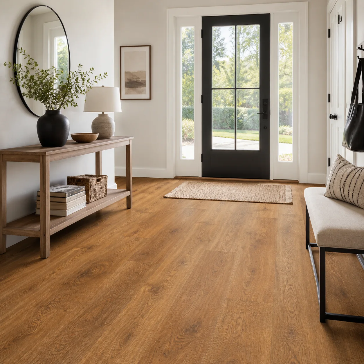 Medium Oak LVP flooring sample photo 7