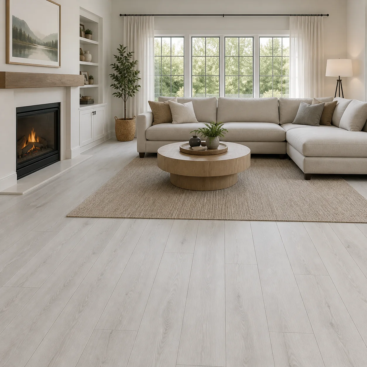 Mist Gray LVP flooring sample photo 3