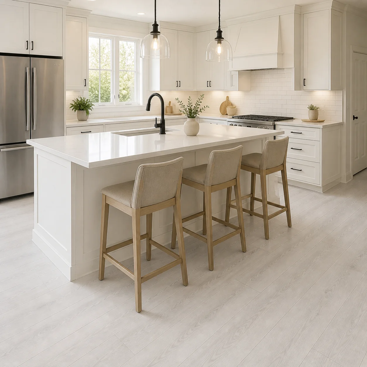 Mist Gray LVP flooring sample photo 4