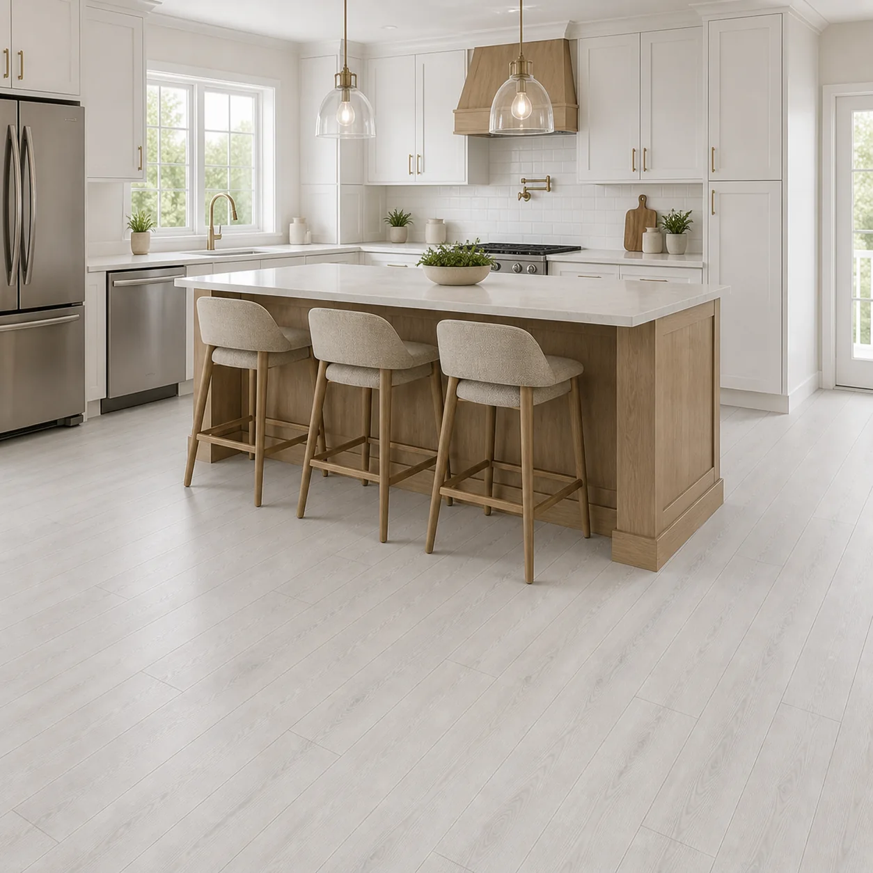 Mist Gray LVP flooring sample photo 6