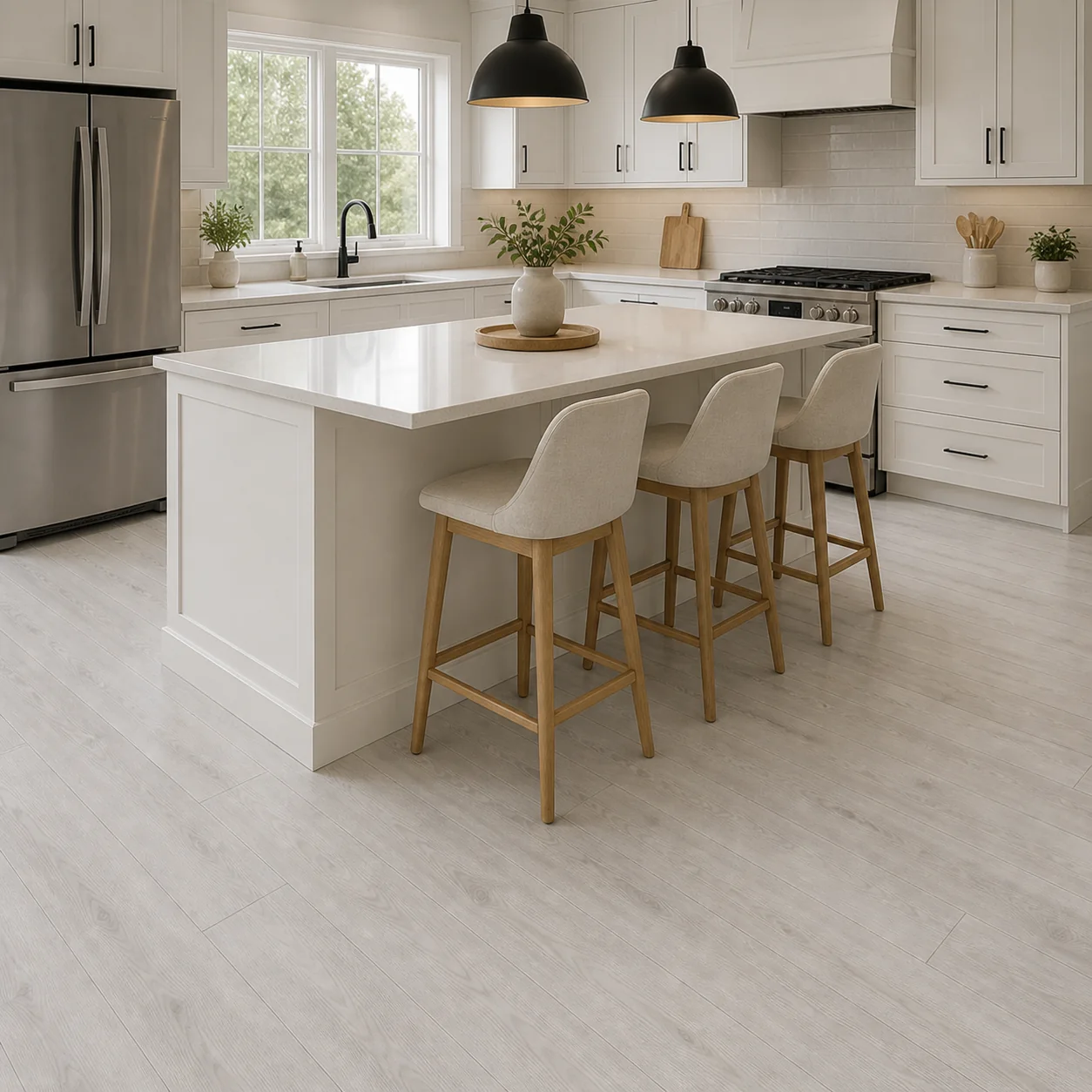 Mist Gray LVP flooring sample photo 7