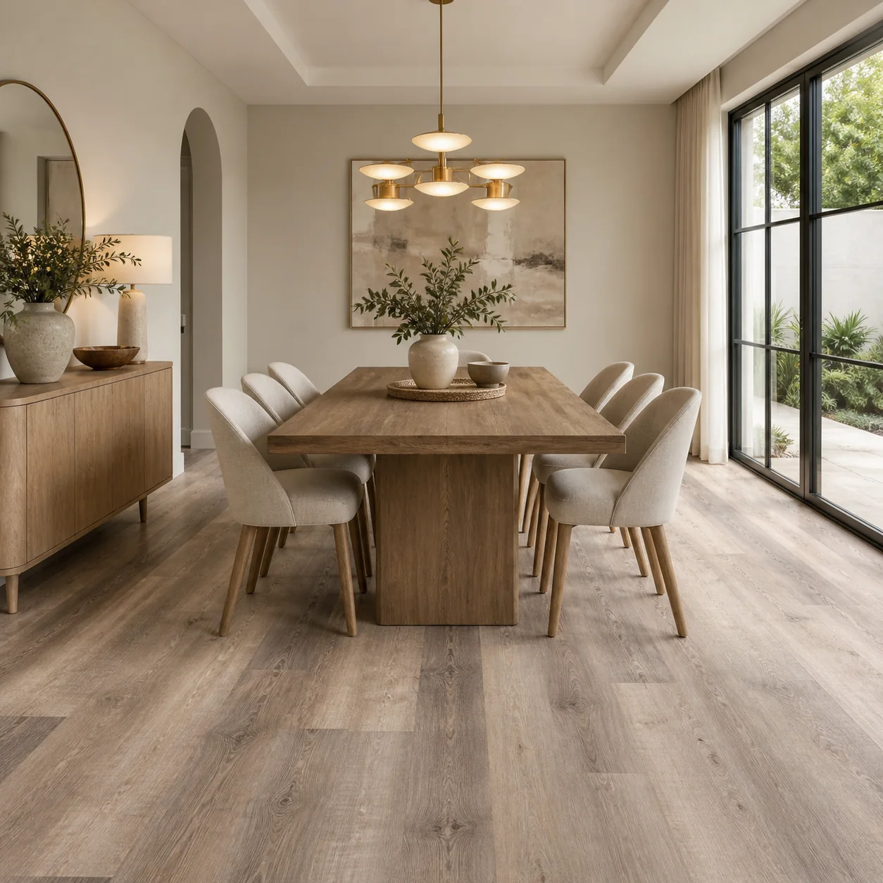 Natural Birch LVP flooring sample photo 4