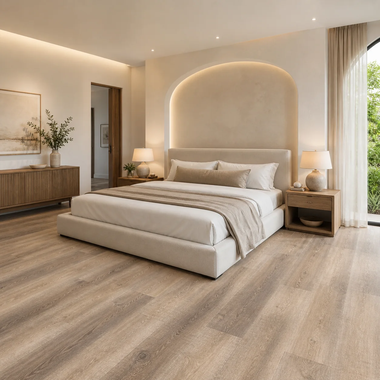 Natural Birch LVP flooring sample photo 5