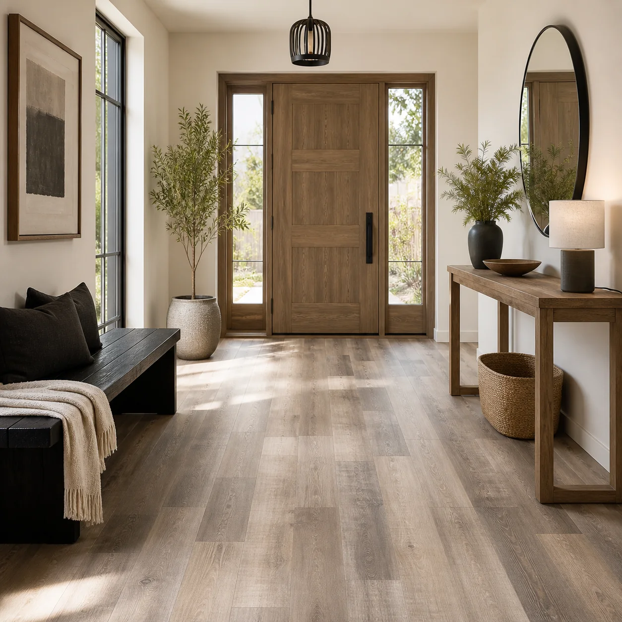 Natural Birch LVP flooring sample photo 7
