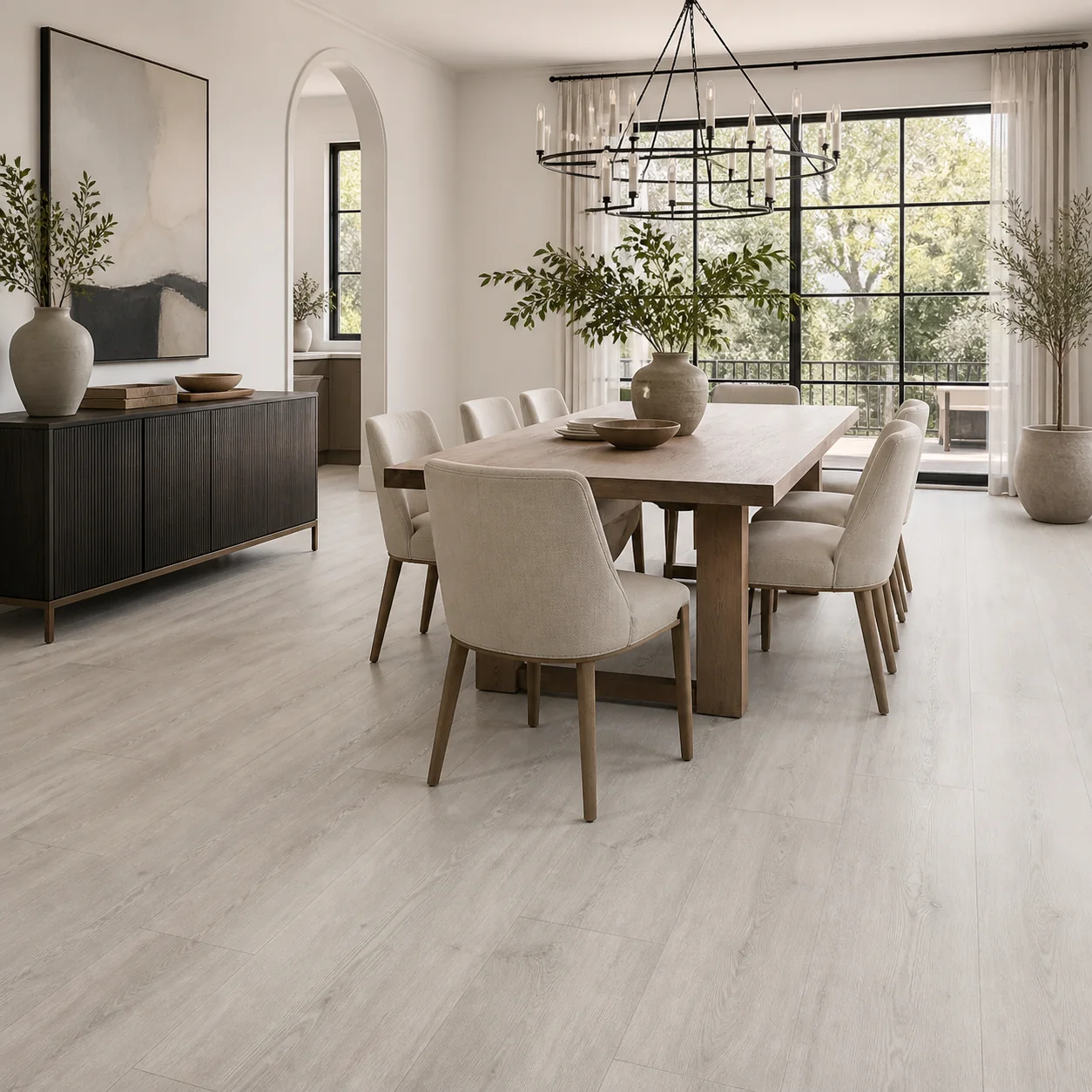 Pale Oak LVP flooring sample photo 4