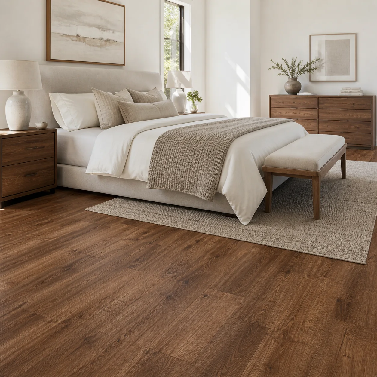 Pecan LVP flooring sample photo 5