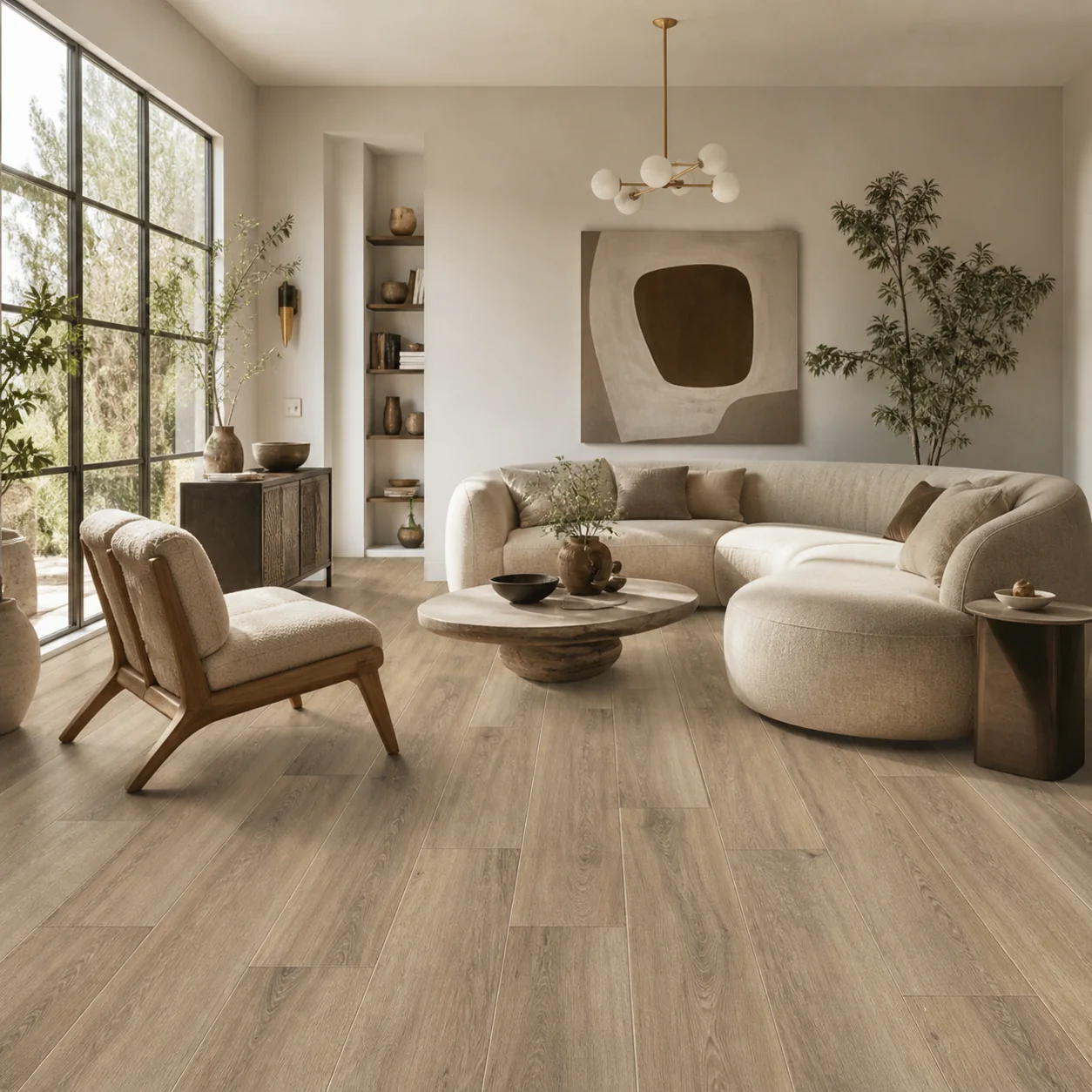 River Rock LVP flooring material color sample available from FIR Flooring and Stairs