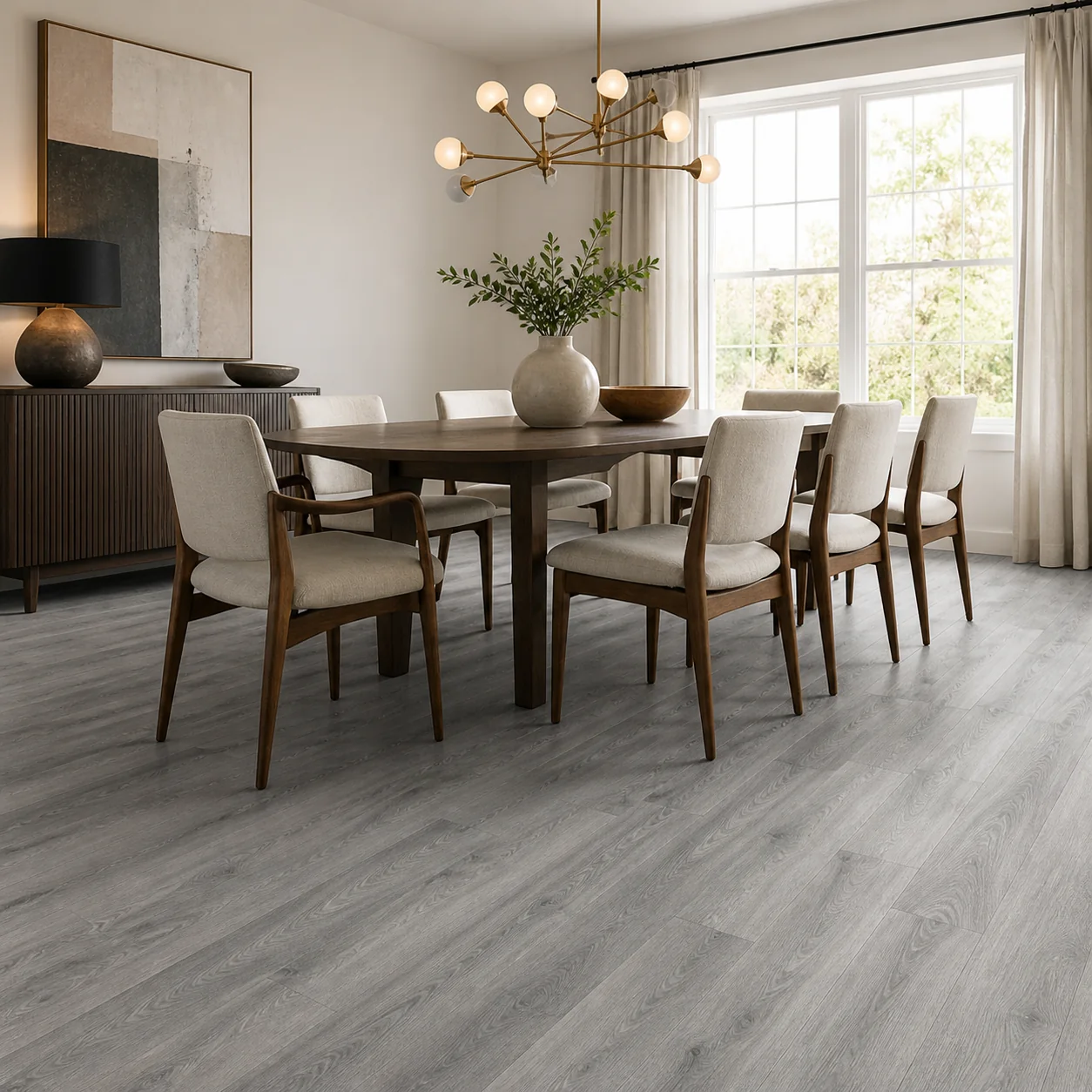 Silver Smoke LVP flooring sample photo 4