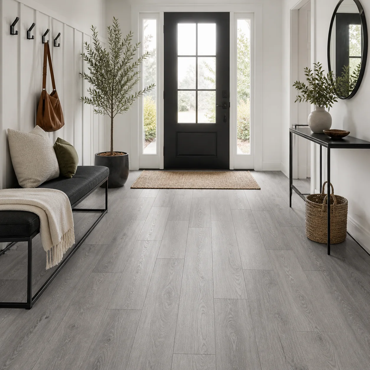 Silver Smoke LVP flooring sample photo 7