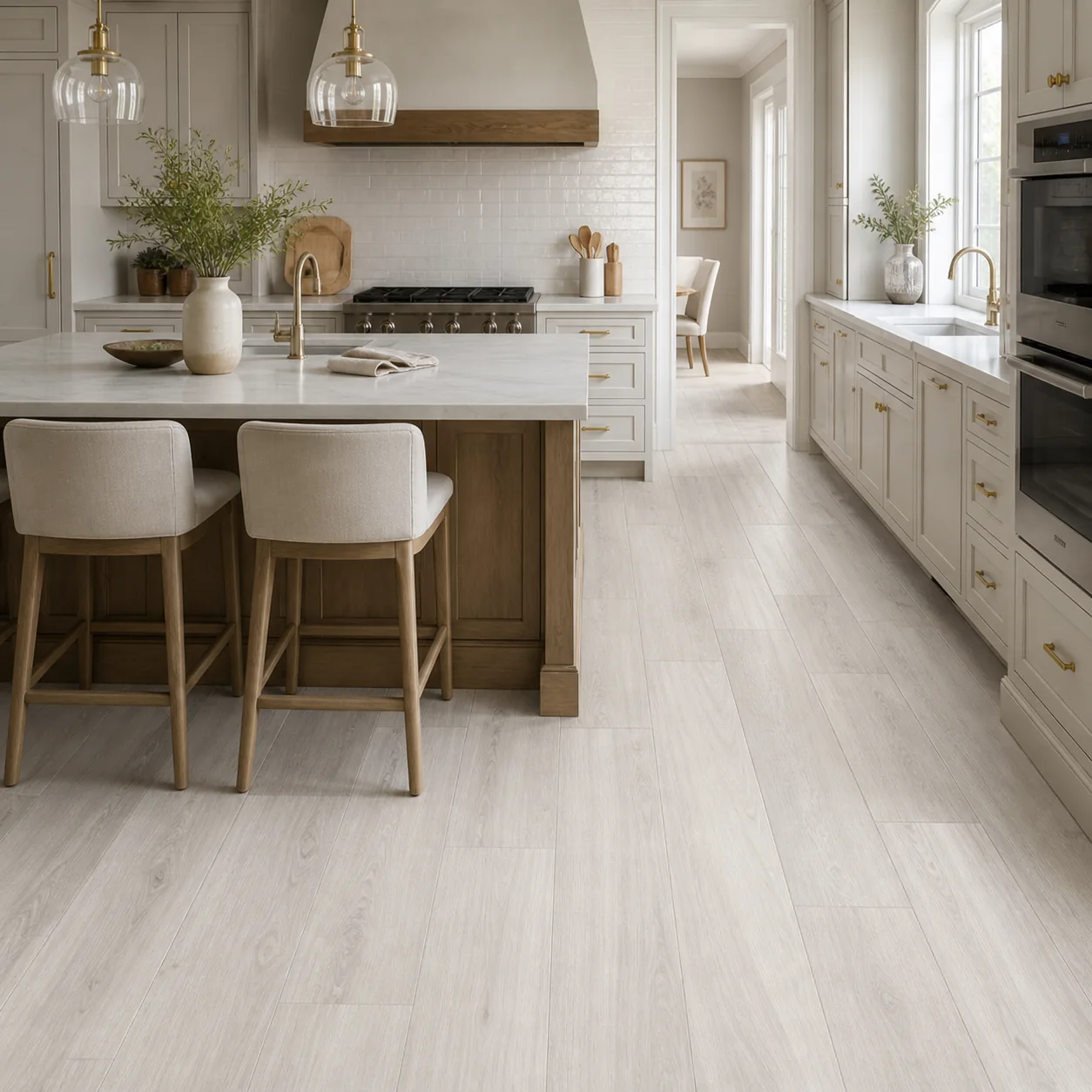 Snow Oak LVP flooring sample photo 3