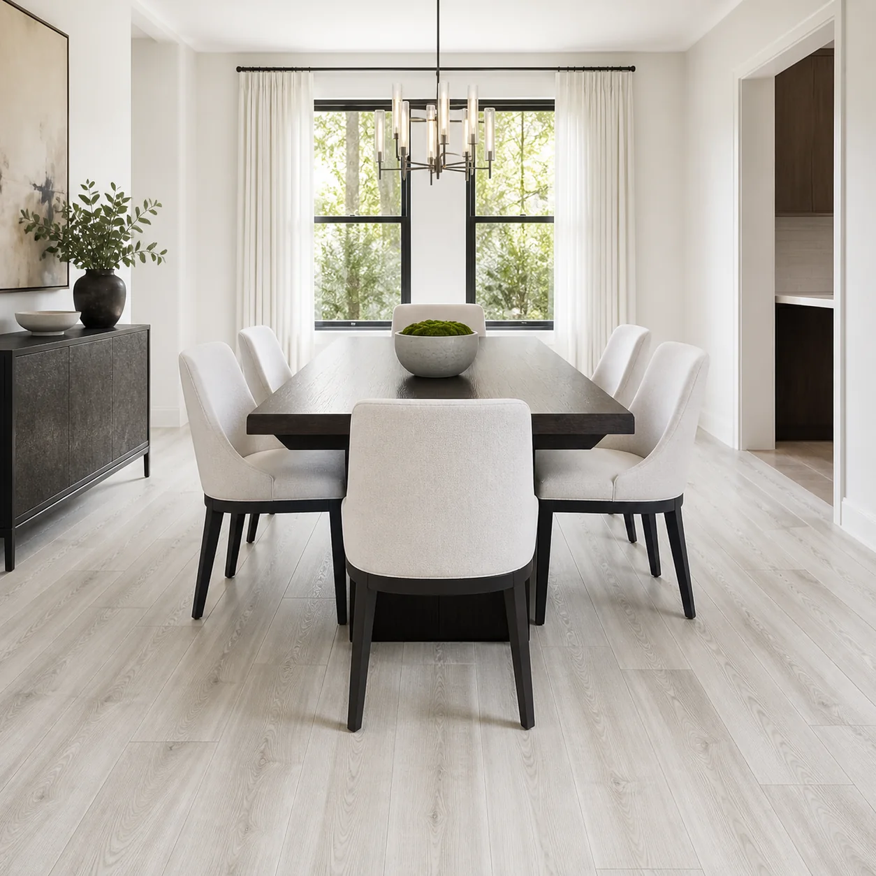 Snow Oak LVP flooring sample photo 4