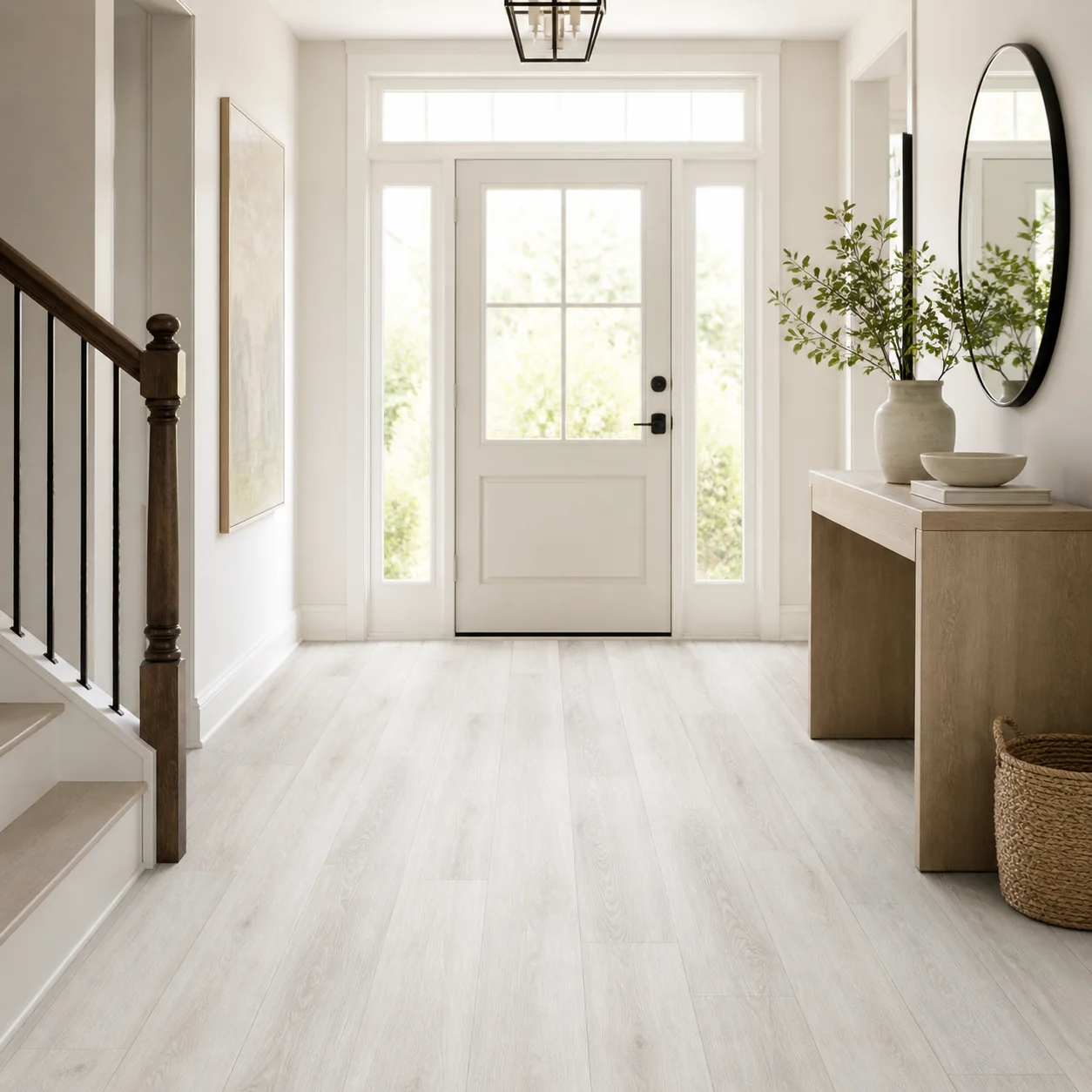 Snow Oak LVP flooring sample photo 7