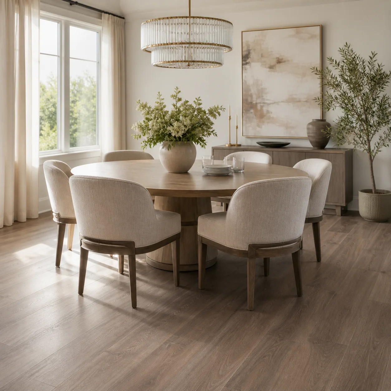 Stone Brown LVP flooring sample photo 4