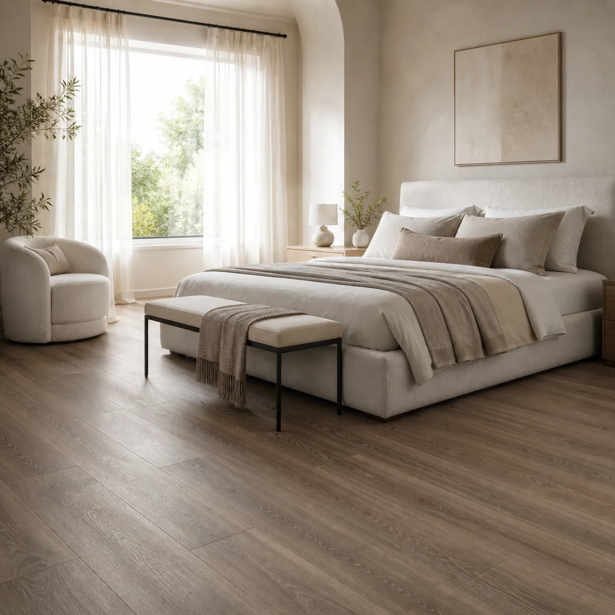 Stone Brown LVP flooring sample photo 6