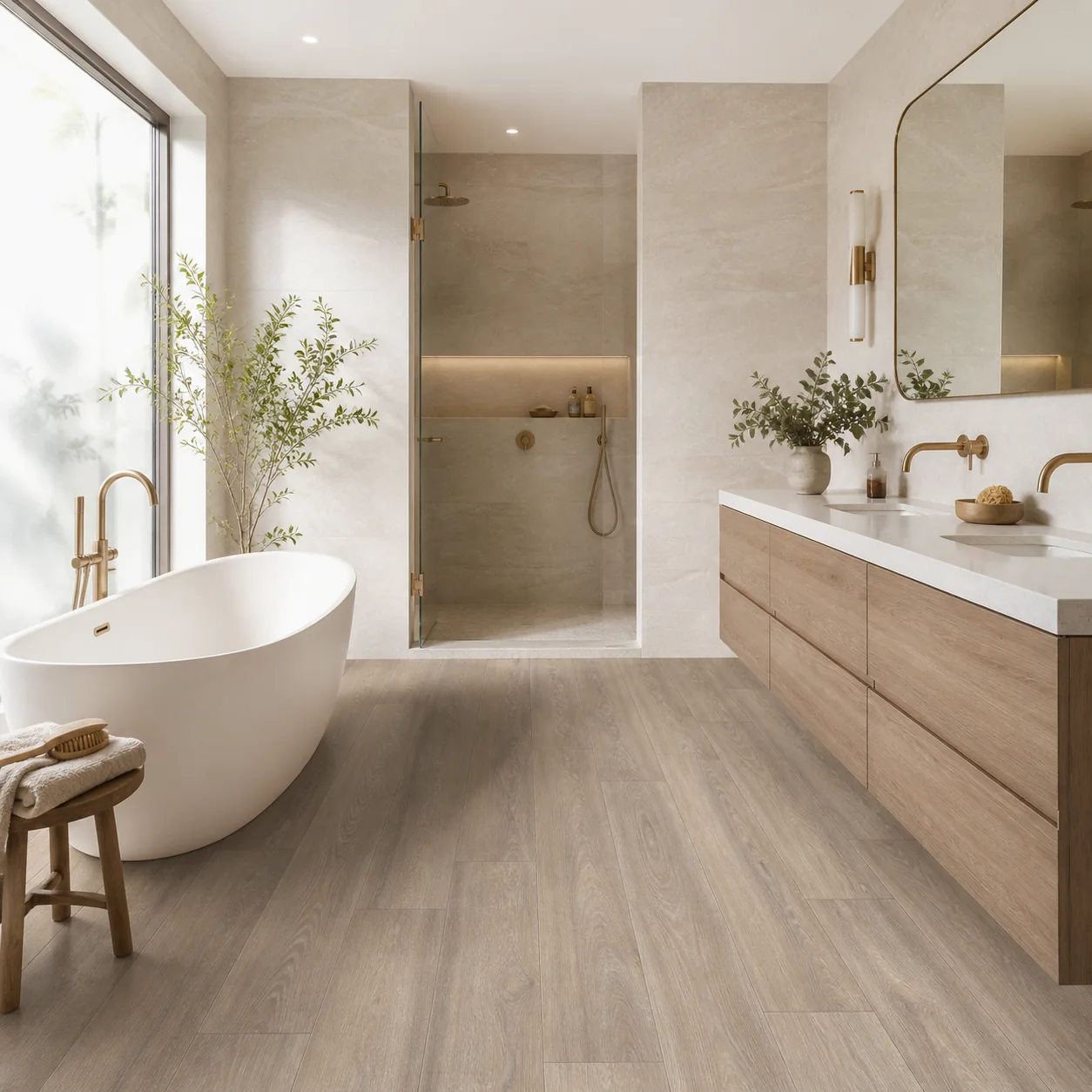 Stone Brown LVP flooring sample photo 7