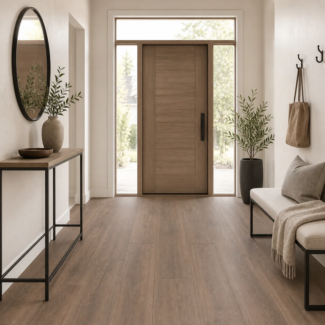 Stone Brown LVP flooring sample photo 8