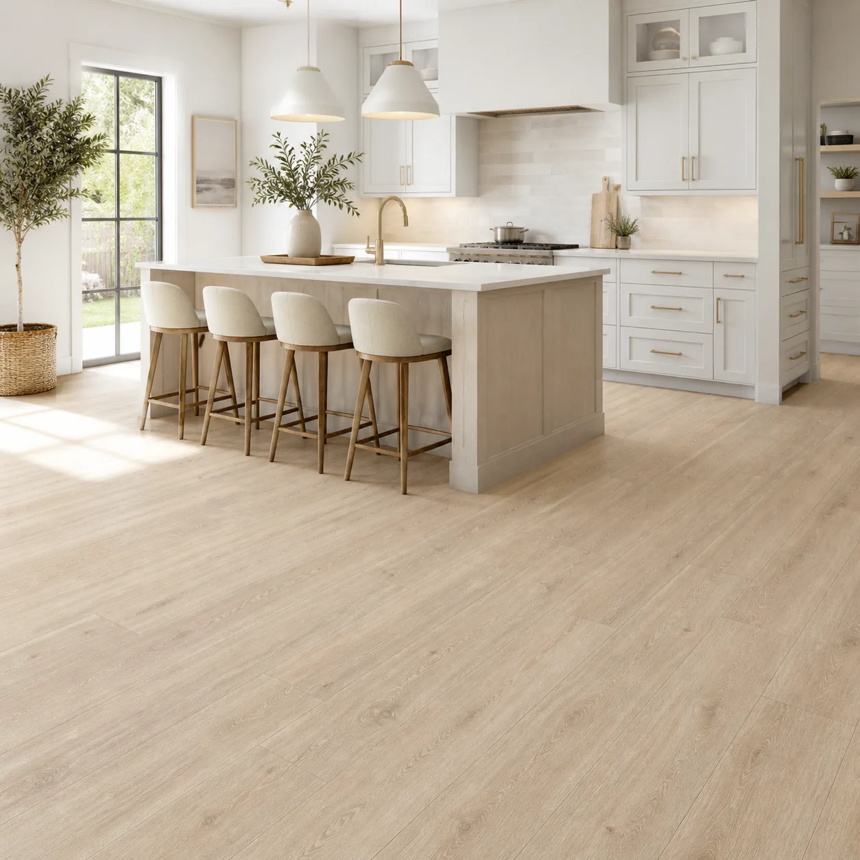 Vanila Oak LVP flooring sample photo 2
