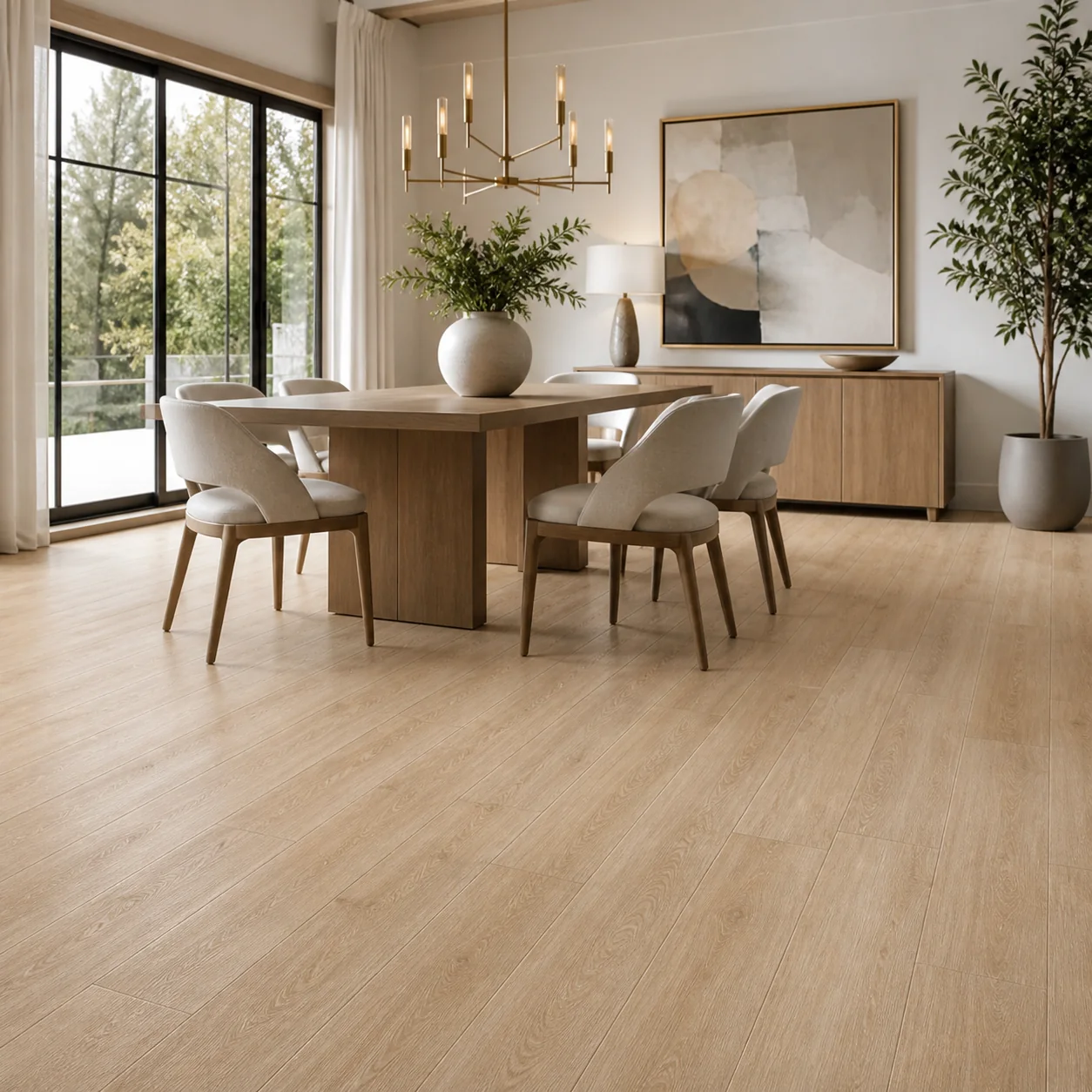 Vanila Oak LVP flooring sample photo 3