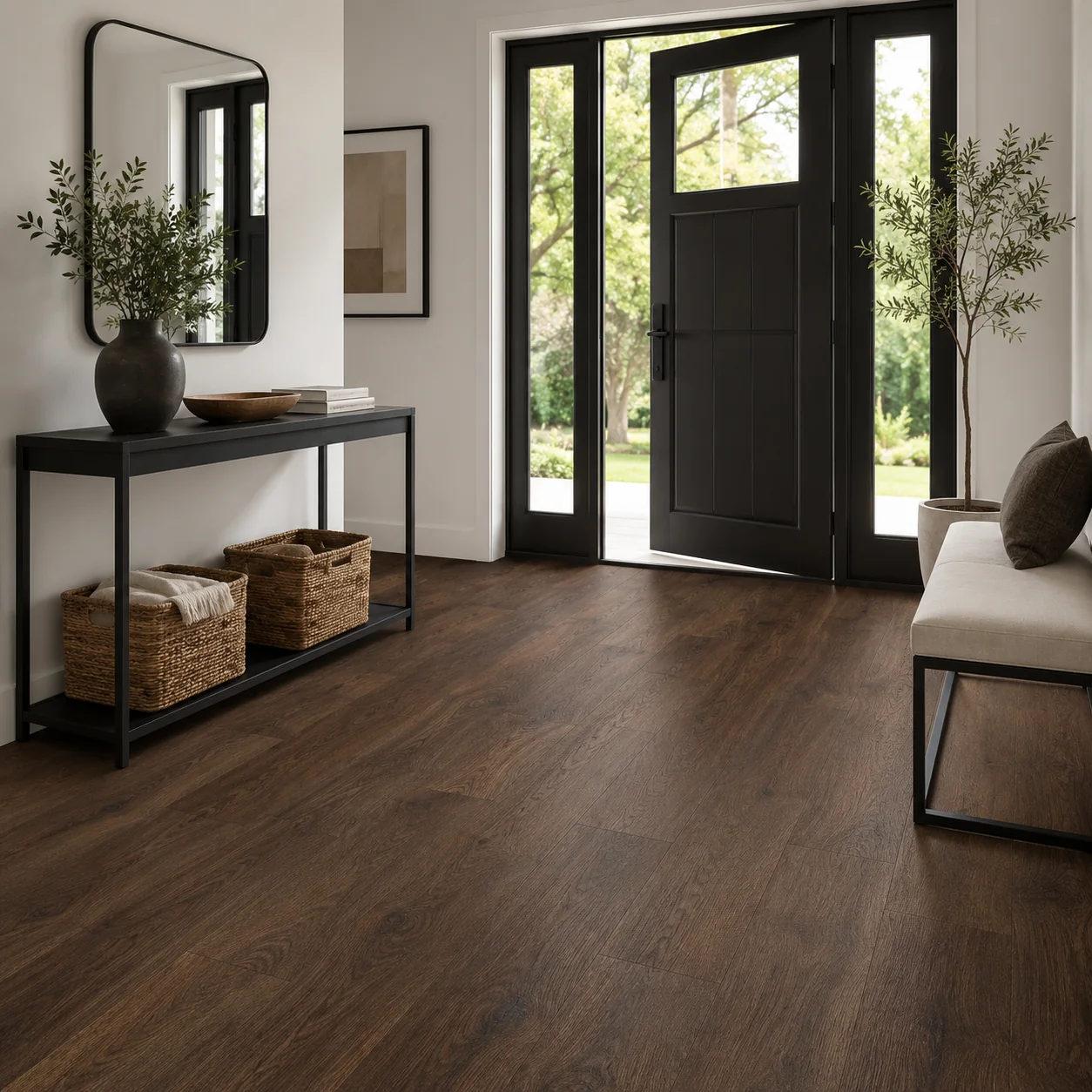 Walnut LVP flooring sample photo 7