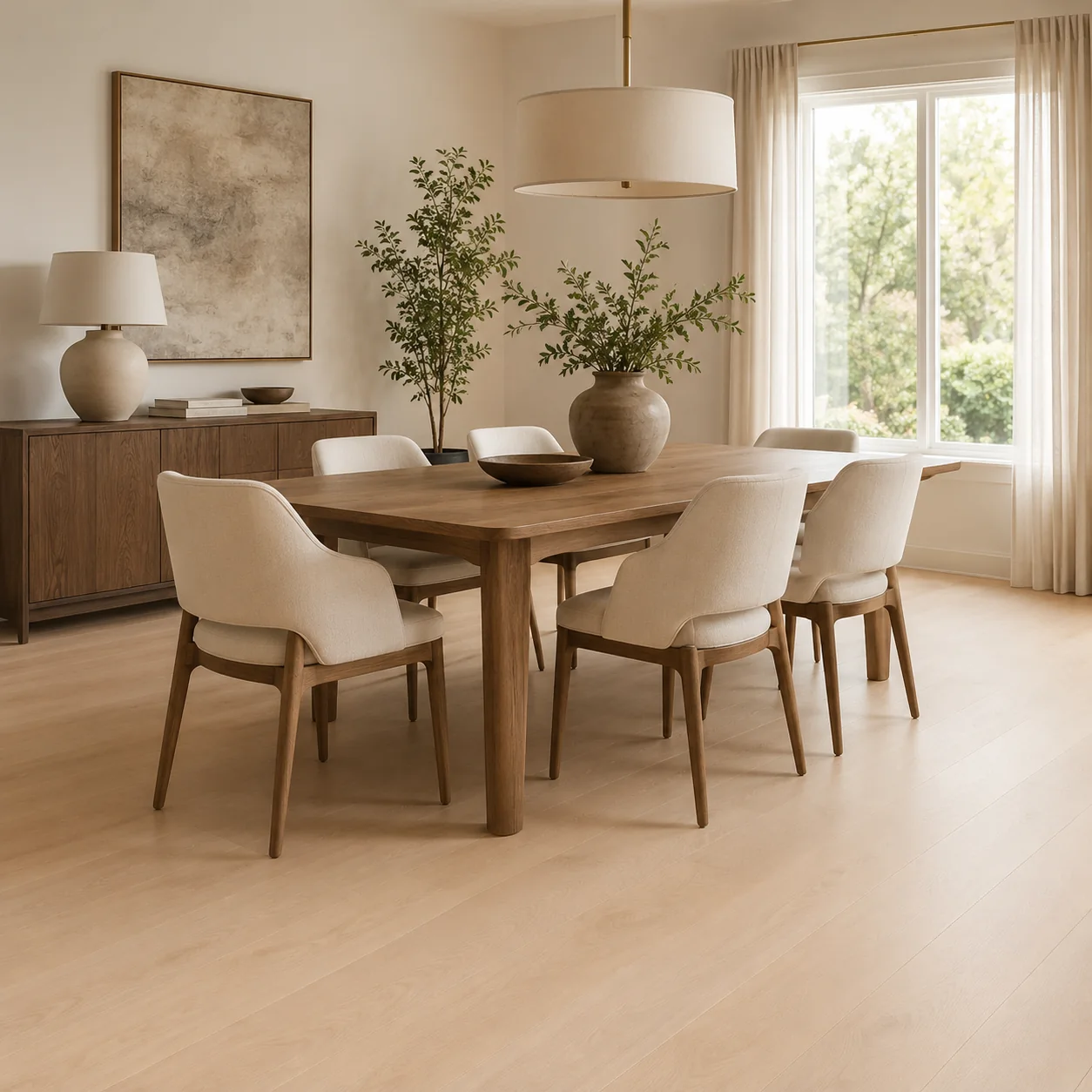 White Birch LVP flooring sample photo 4
