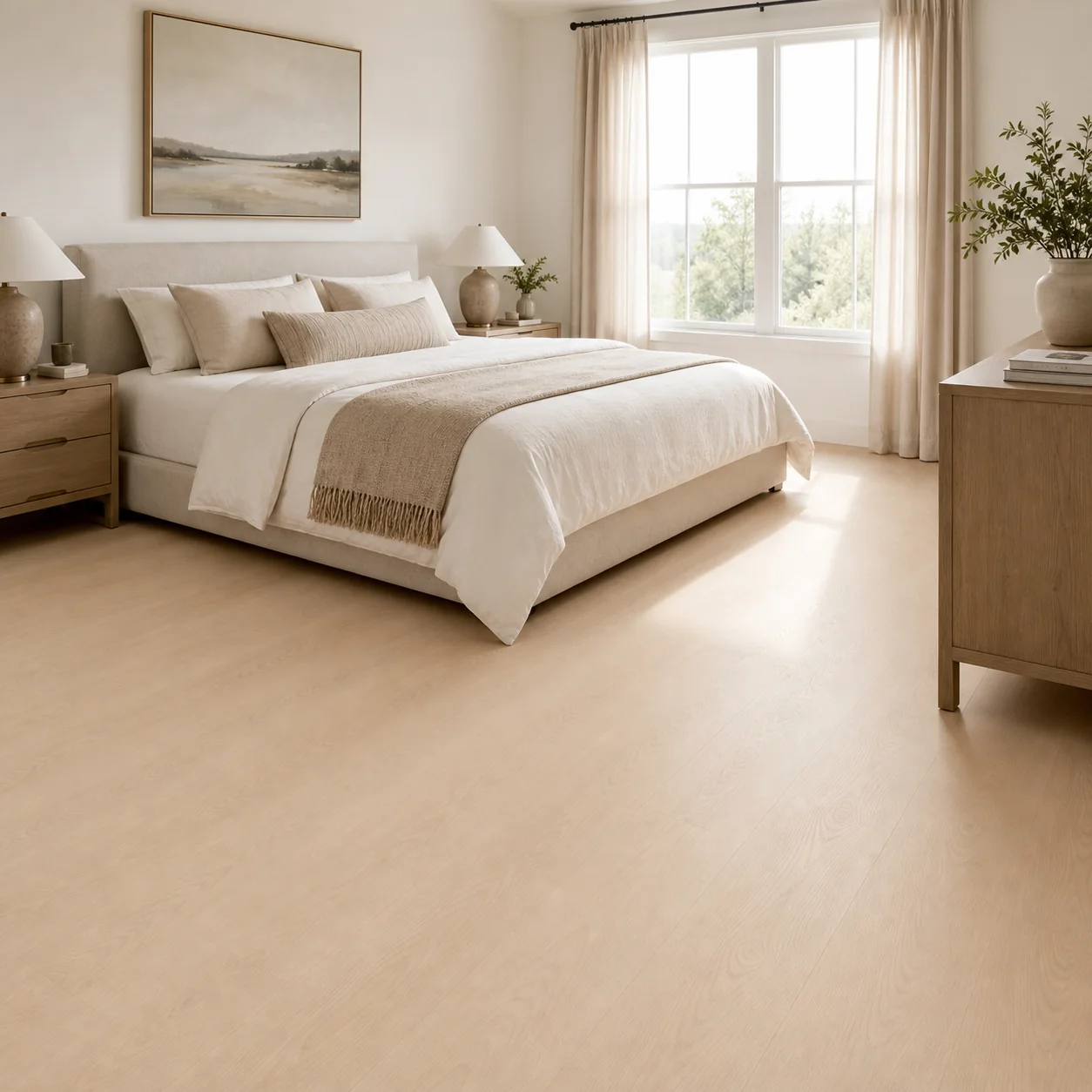 White Birch LVP flooring sample photo 5
